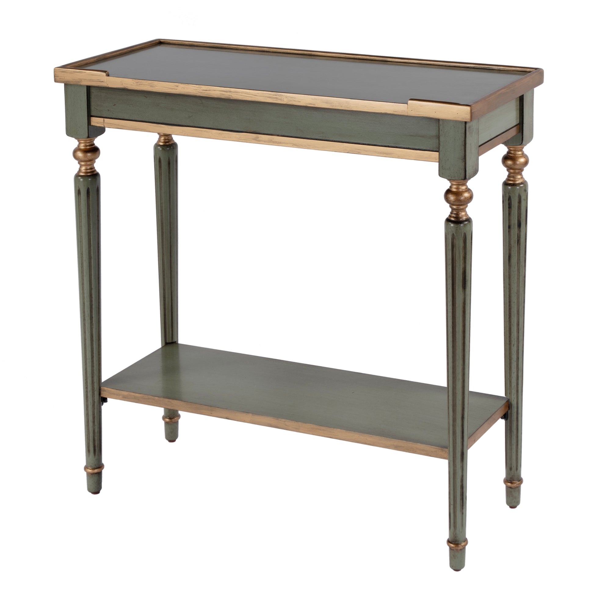Butler Specialty Company Aubrey 29 in. W Rectangular Console Table with Lower Open Shelf, Pastel Green