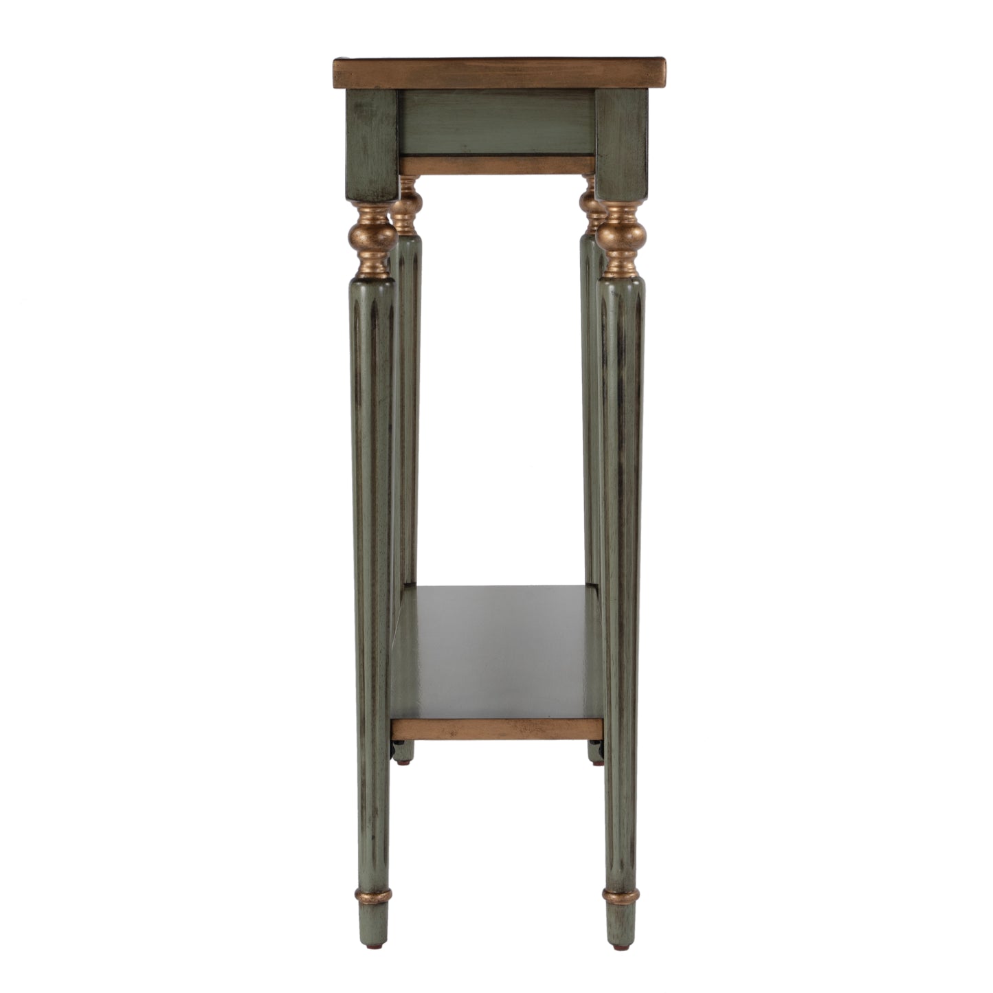 Butler Specialty Company Aubrey 29 in. W Rectangular Console Table with Lower Open Shelf, Pastel Green