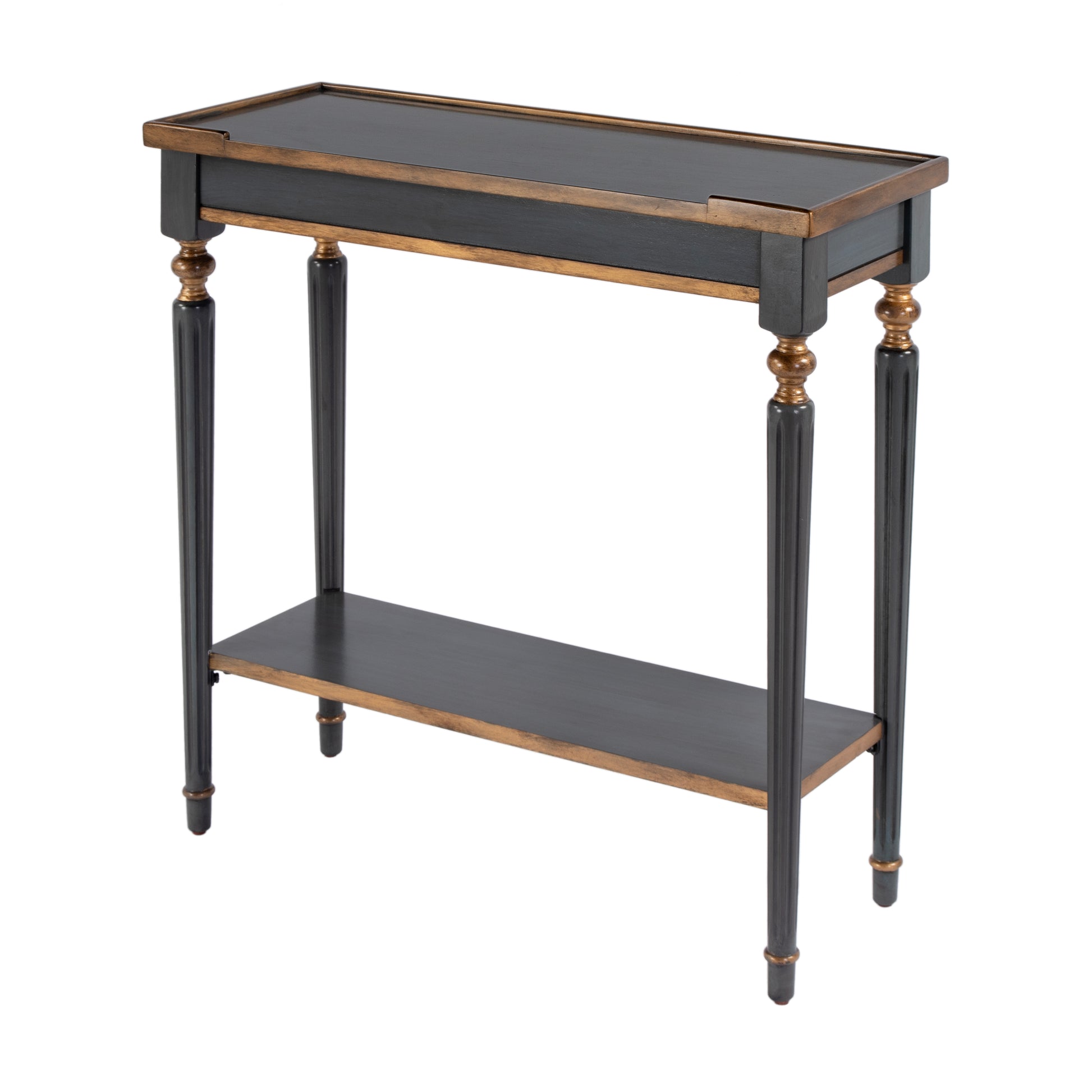 Butler Specialty Company Aubrey 29 in. W Rectangular Console Table with Lower Open Shelf, Pastel Blue