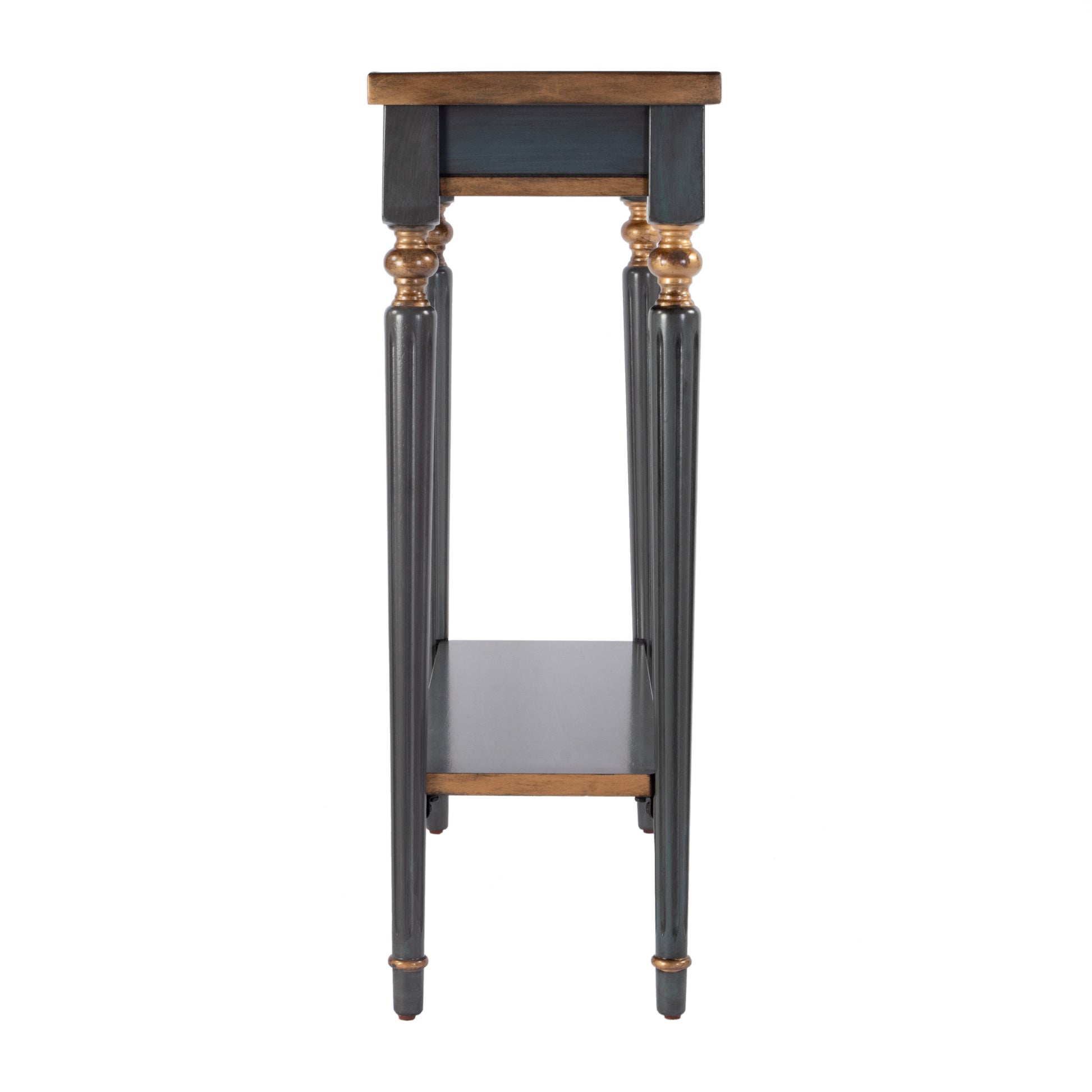 Butler Specialty Company Aubrey 29 in. W Rectangular Console Table with Lower Open Shelf, Pastel Blue