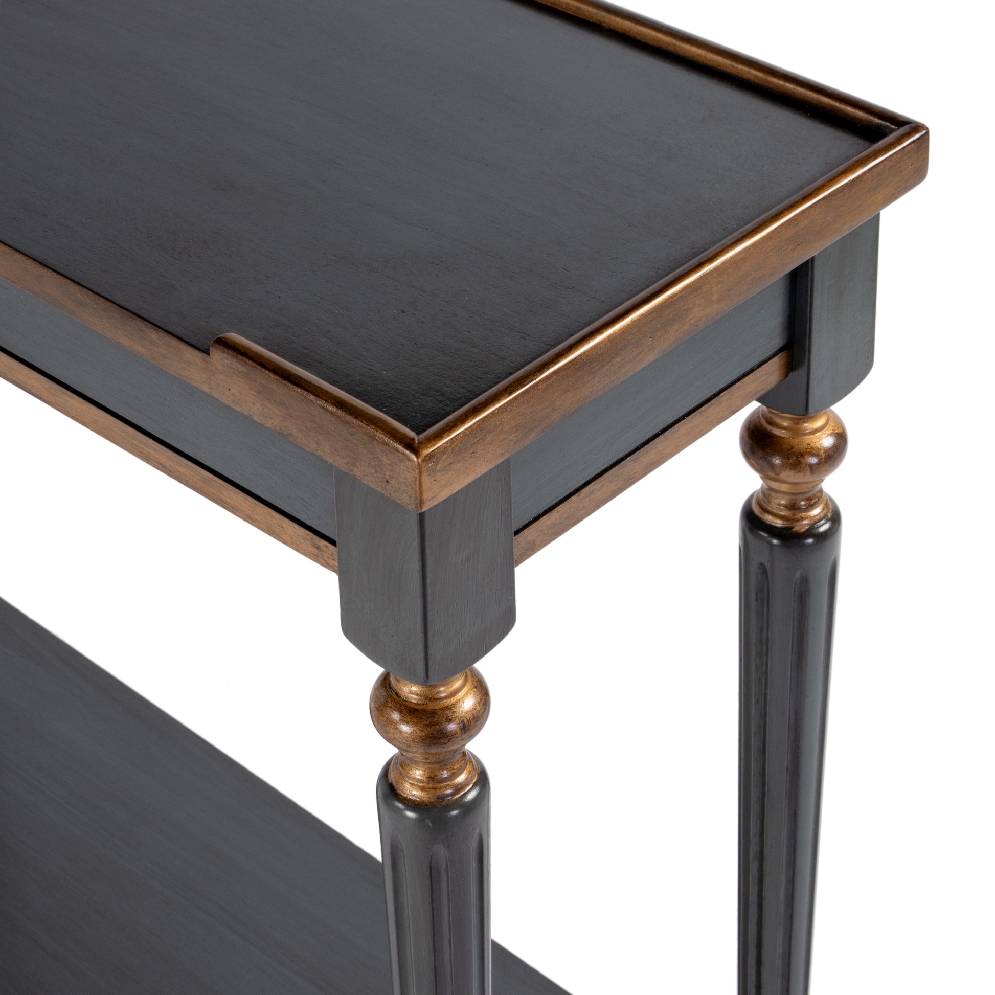Butler Specialty Company Aubrey 29 in. W Rectangular Console Table with Lower Open Shelf, Pastel Blue