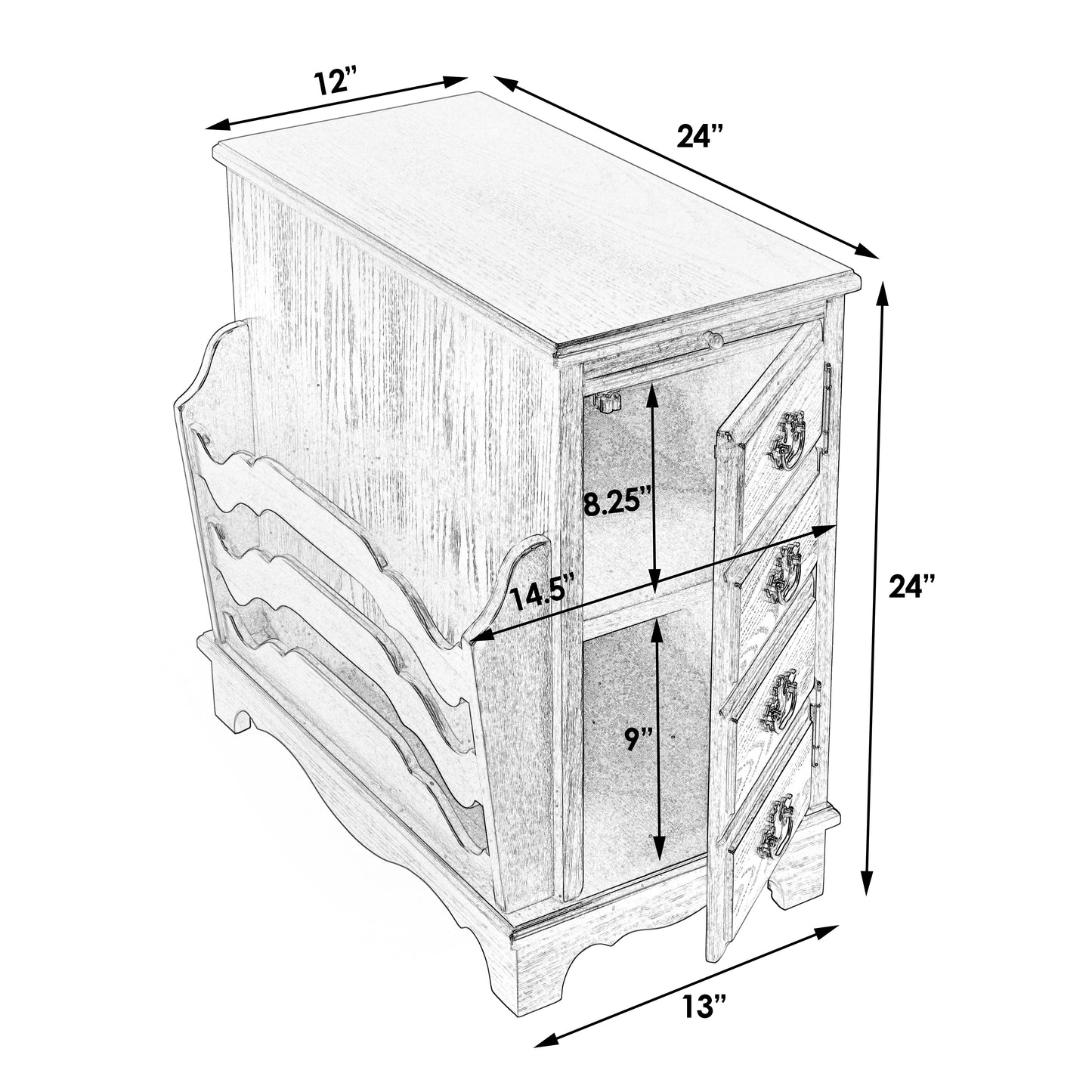 Gregory Side Table in Gray 7038418