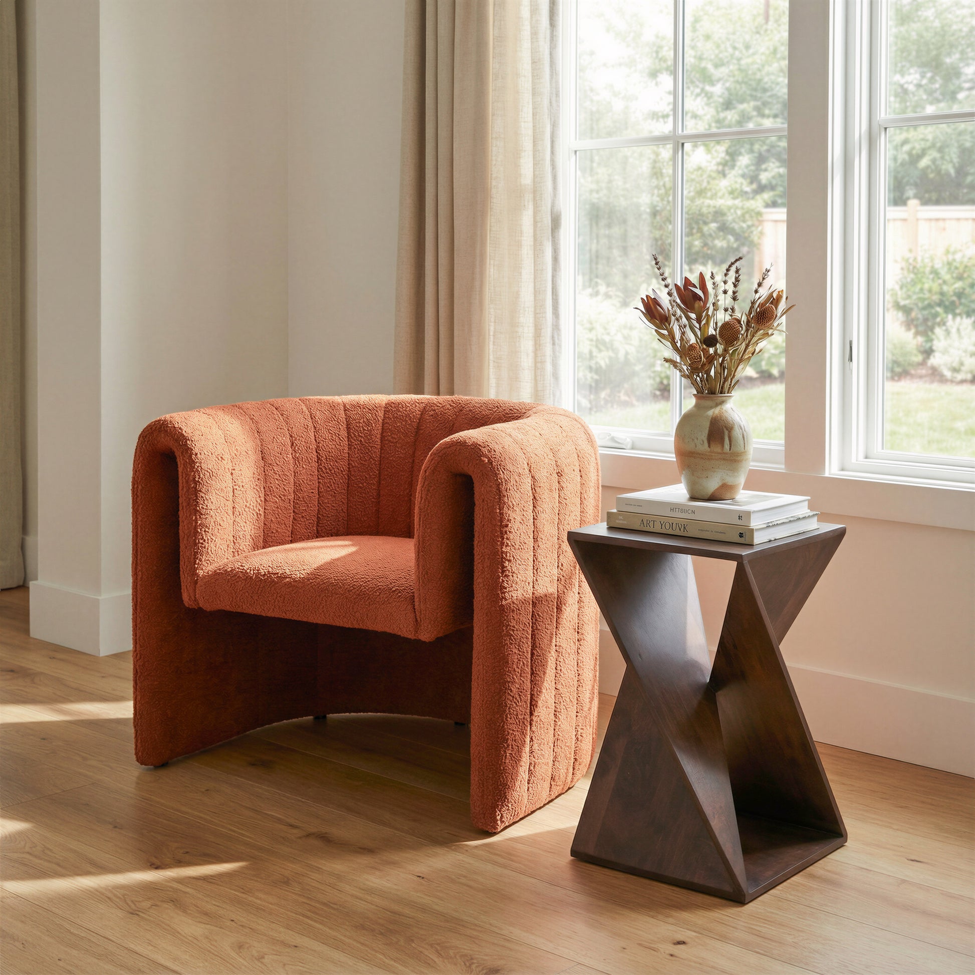 Viana Accent Chair Burnt Orange - 9
