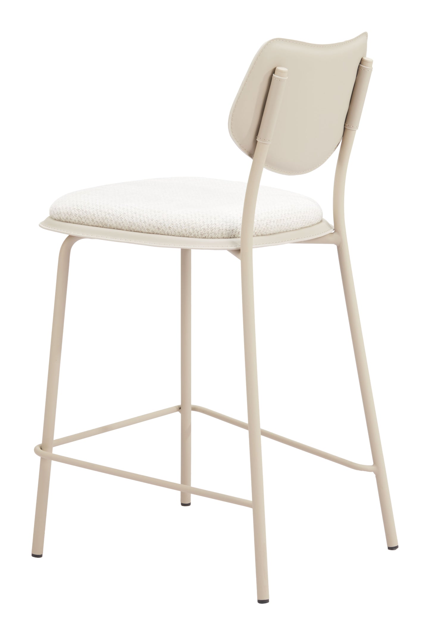 Zeal Counter Stool (Set of 4) Light Gray & Beige - 5