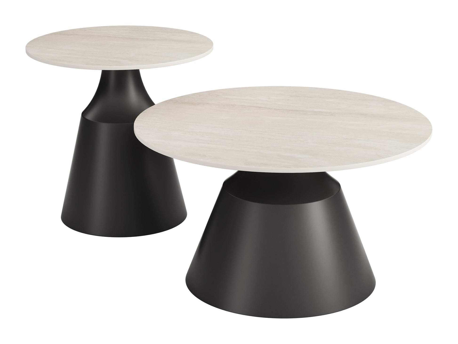 Camella Coffee Table Set (2-Piece) Light Beige & Black - 3