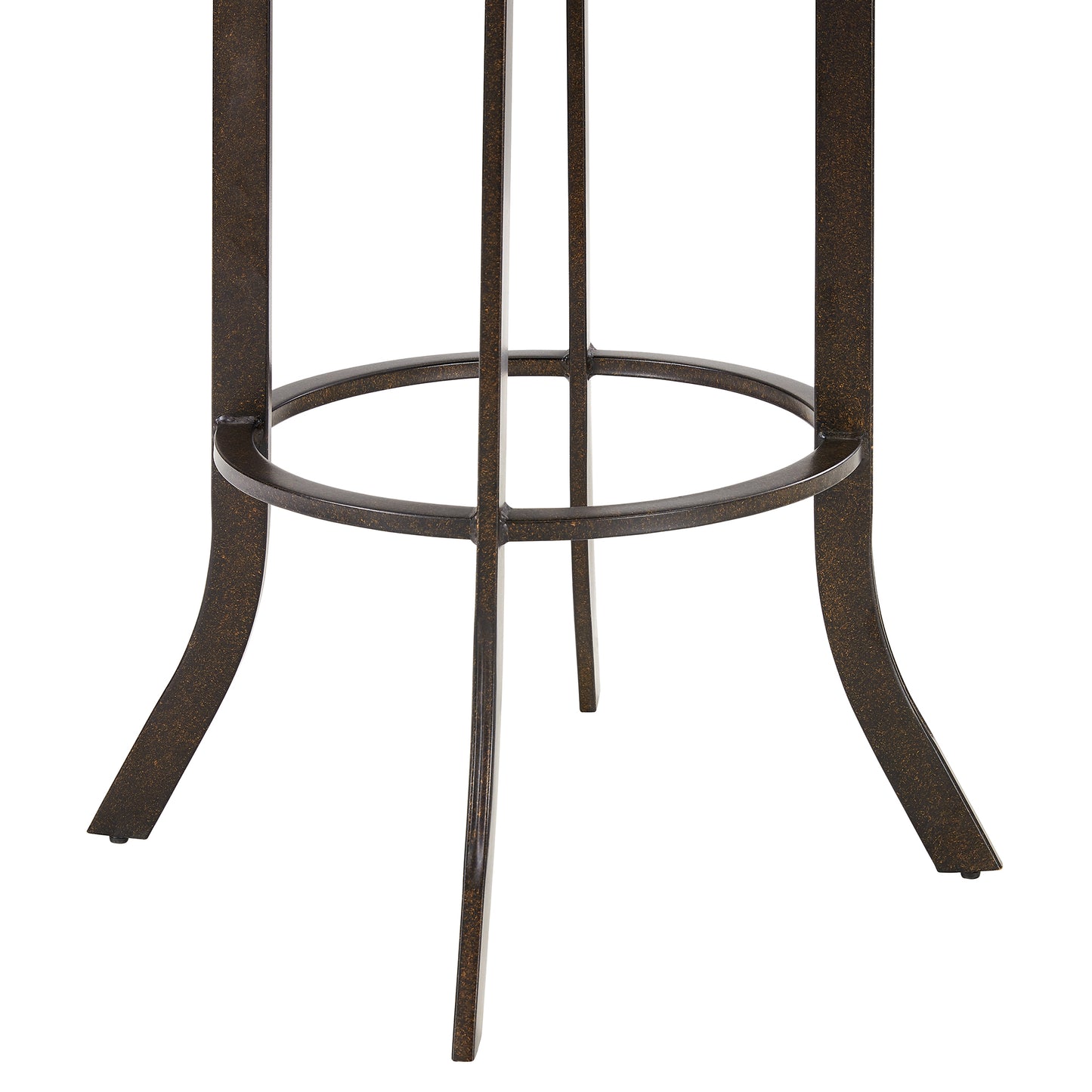 Pharaoh Swivel Bar Stool with Faux Leather and Metal Finish in Various Heights