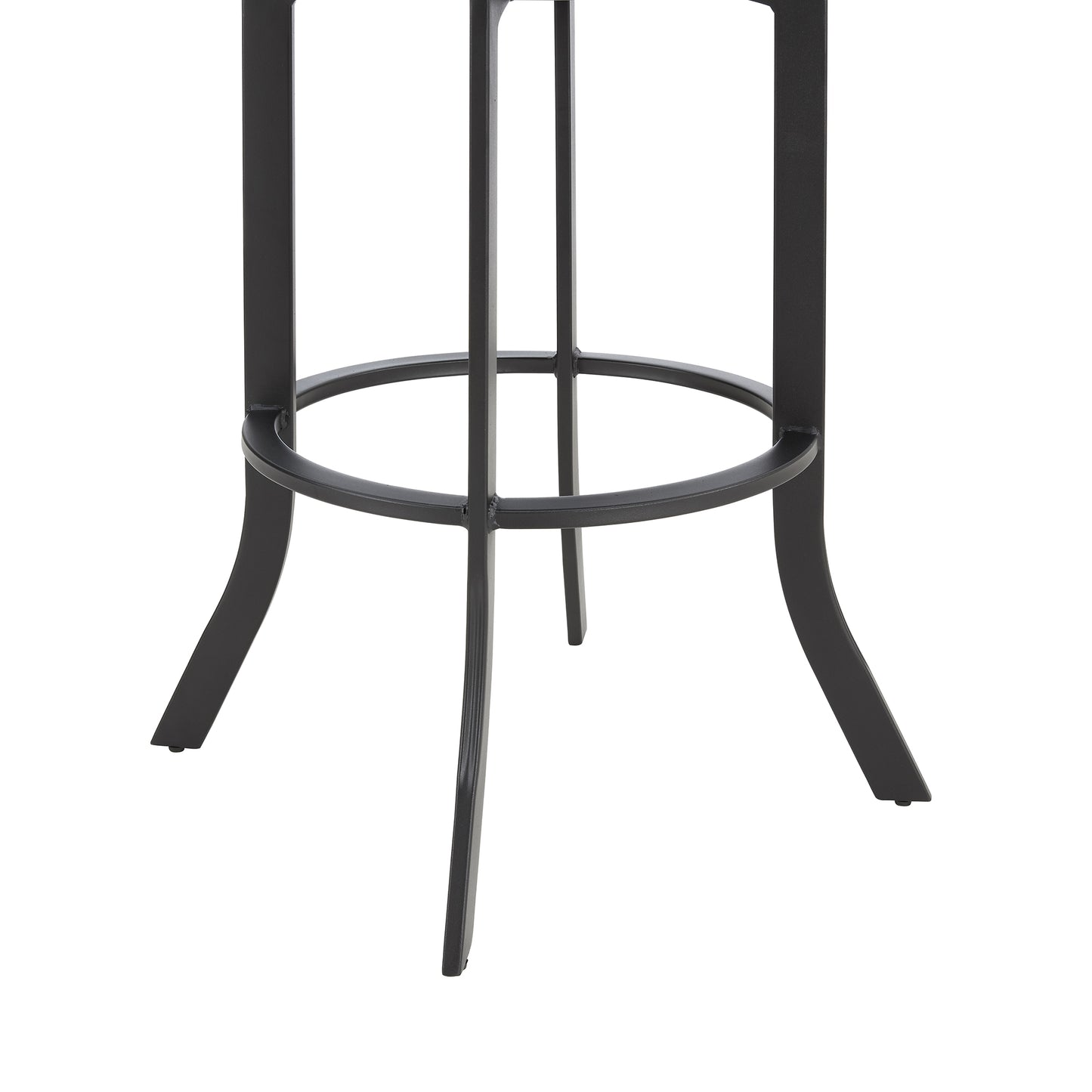Pharaoh Swivel Bar Stool with Faux Leather and Metal Finish in Various Heights