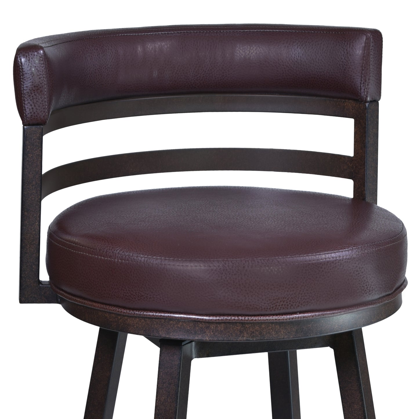 Titana 30" Barstool in Auburn Bay finish with Brown Pu upholstery