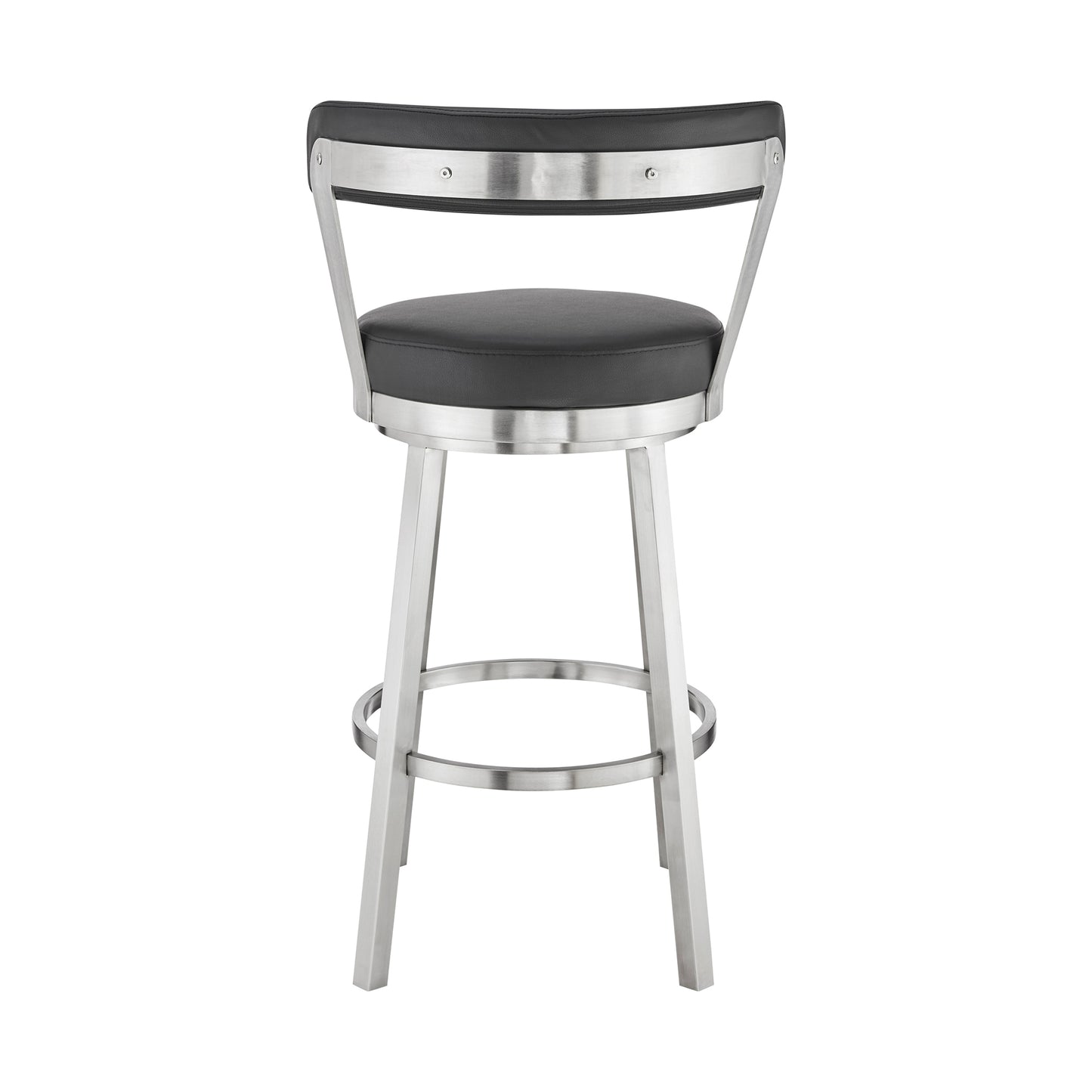 Kobe Swivel Bar Stool in Counter and Bar Height with Various Finishes and Faux Leather