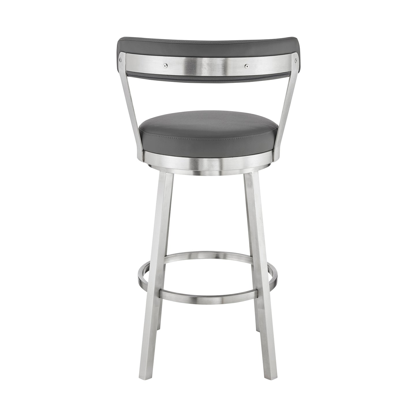Kobe Swivel Bar Stool in Counter and Bar Height with Various Finishes and Faux Leather