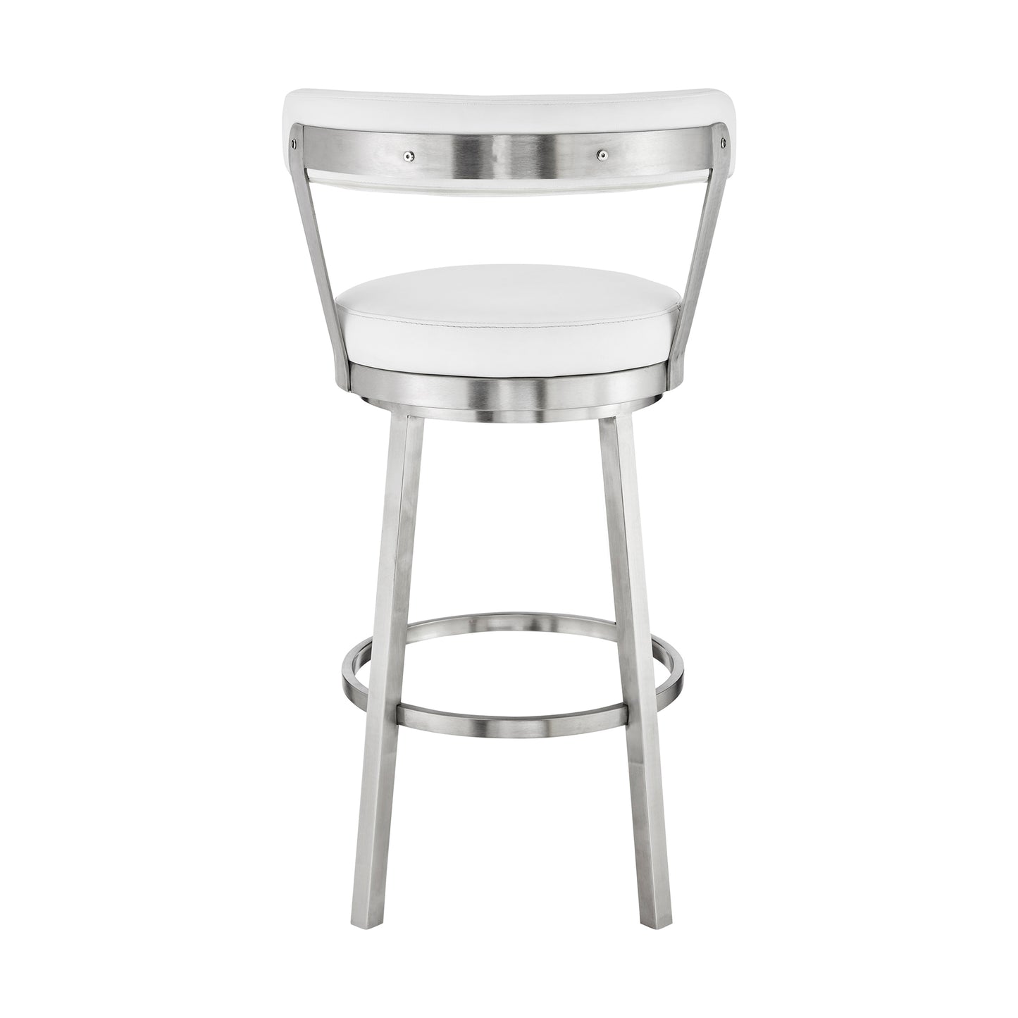 Kobe Swivel Bar Stool in Counter and Bar Height with Various Finishes and Faux Leather