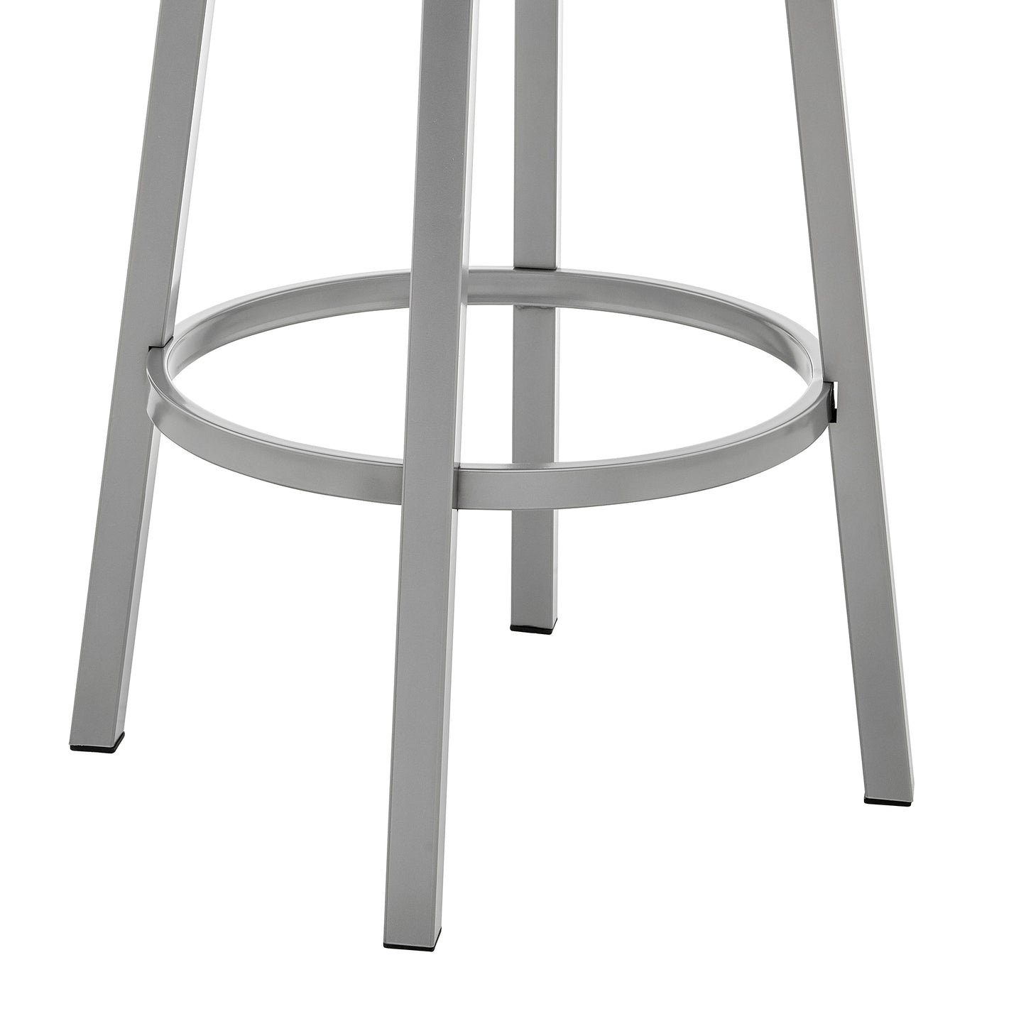 Cohen 30" and 26" Faux Leather and Brushed Stainless Steel Swivel Bar Stool Collection