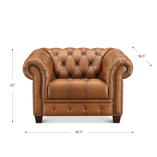 York Chair Saddle Brown