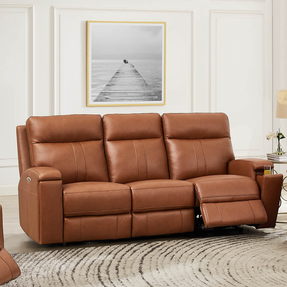 Venice Zero Gravity Power Reclining Sofa Nutmeg Brown