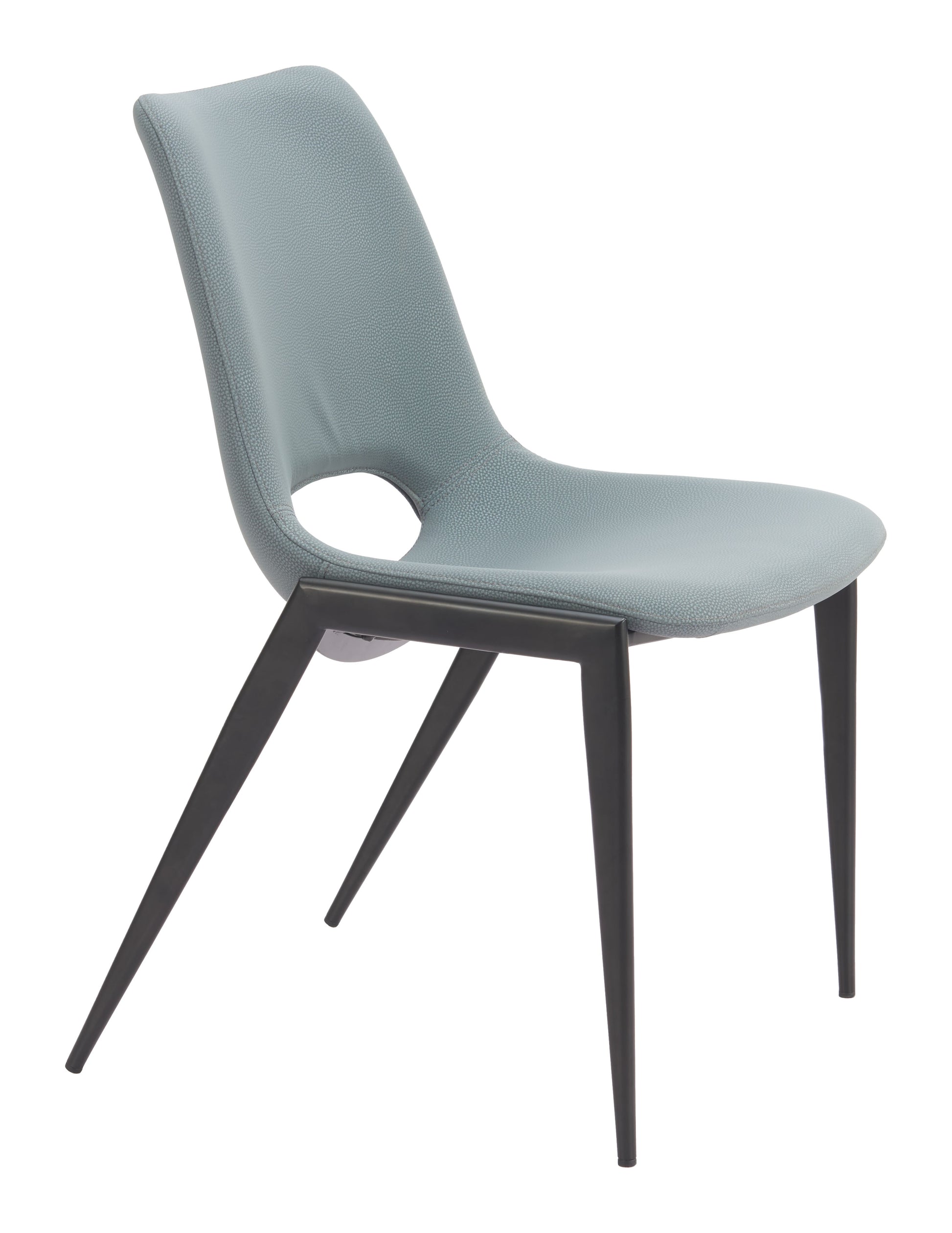 Desi Armless Dining Chair (Set of 2) Azure Gray - 6