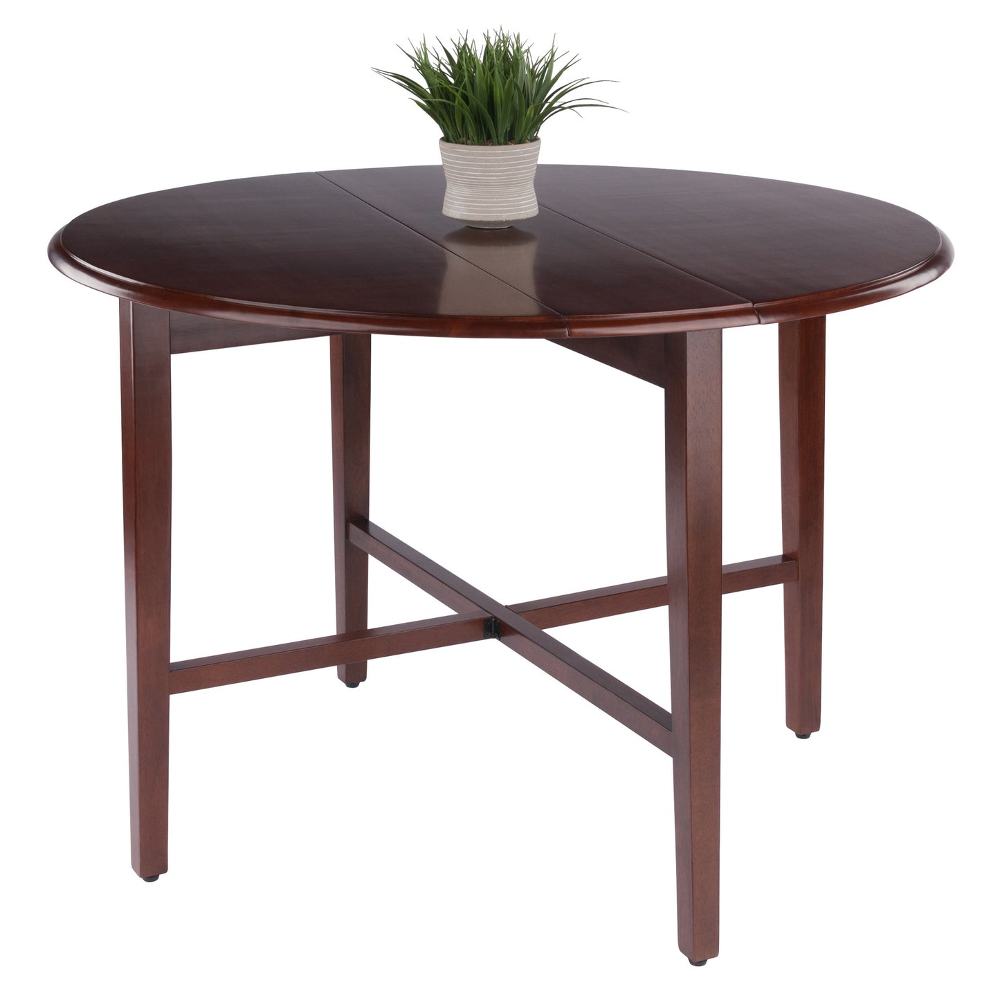 Hannah Double Drop Leaf Round Dining Table, Walnut