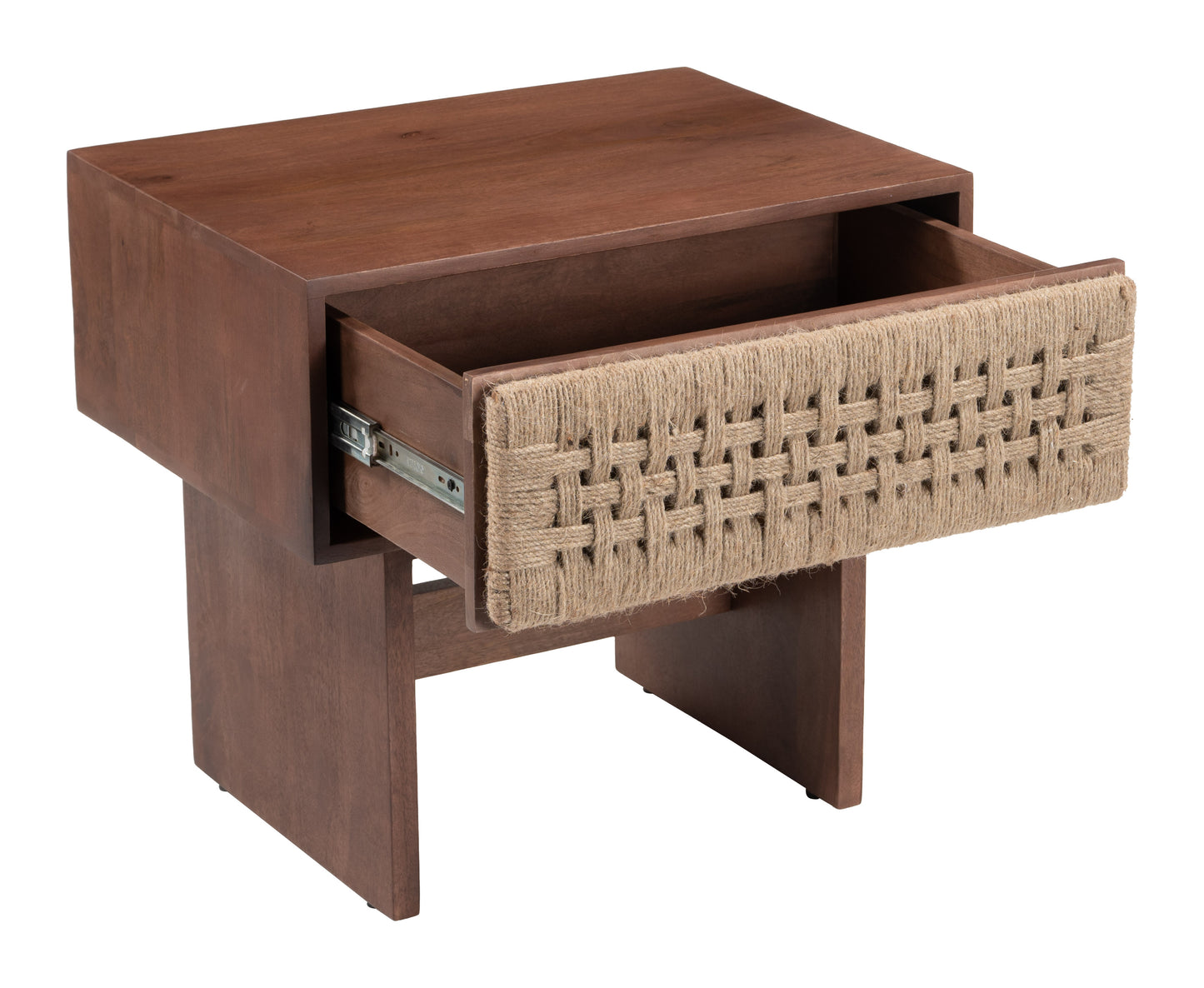 Amaria Nightstand Natural & Walnut - 5