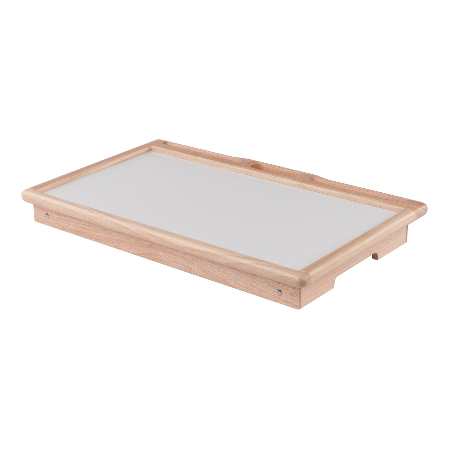 Arlo Breakfast Tray with Flip Top, Natural and White