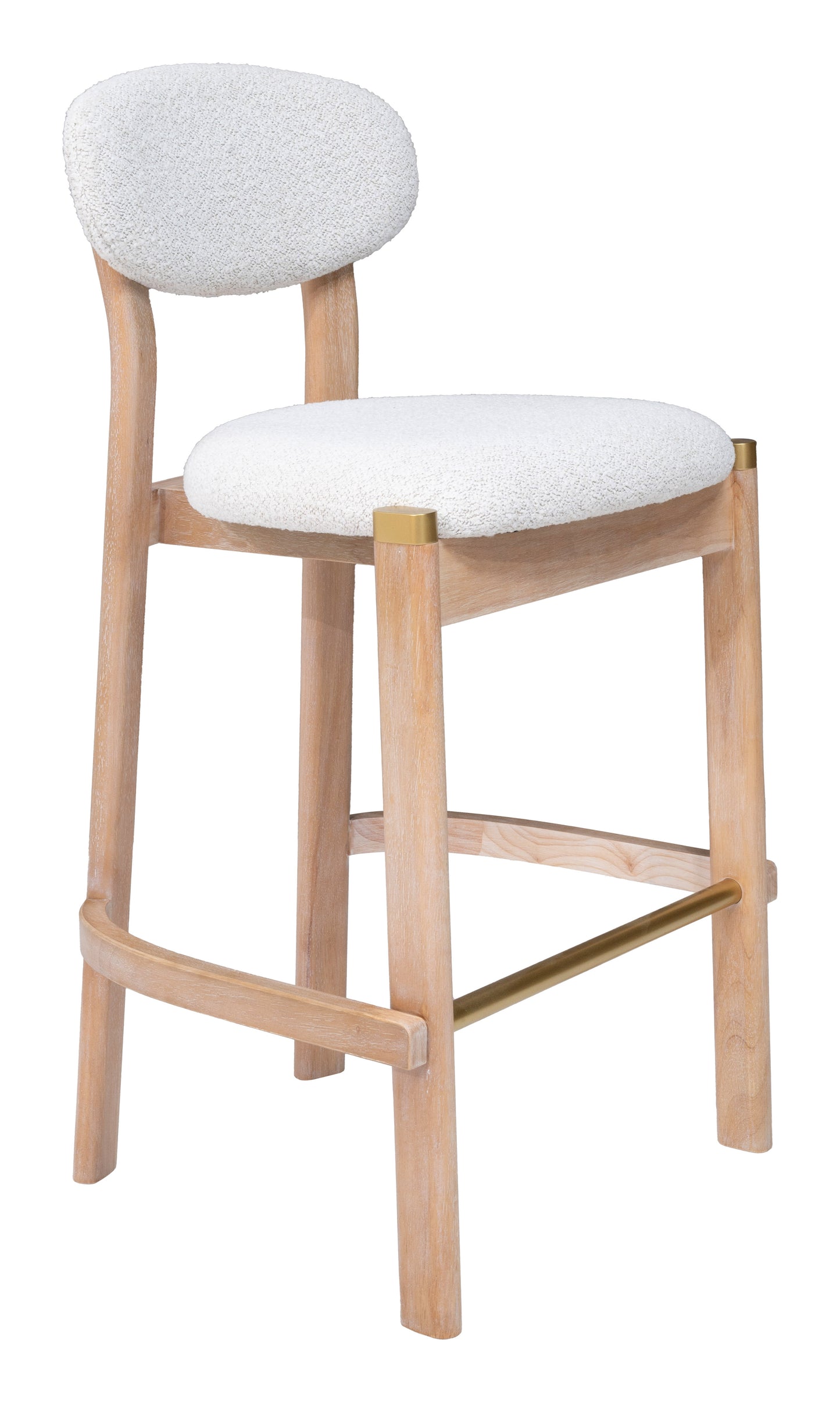 Rilou Barstool (Set of 2) White & Natural - 6