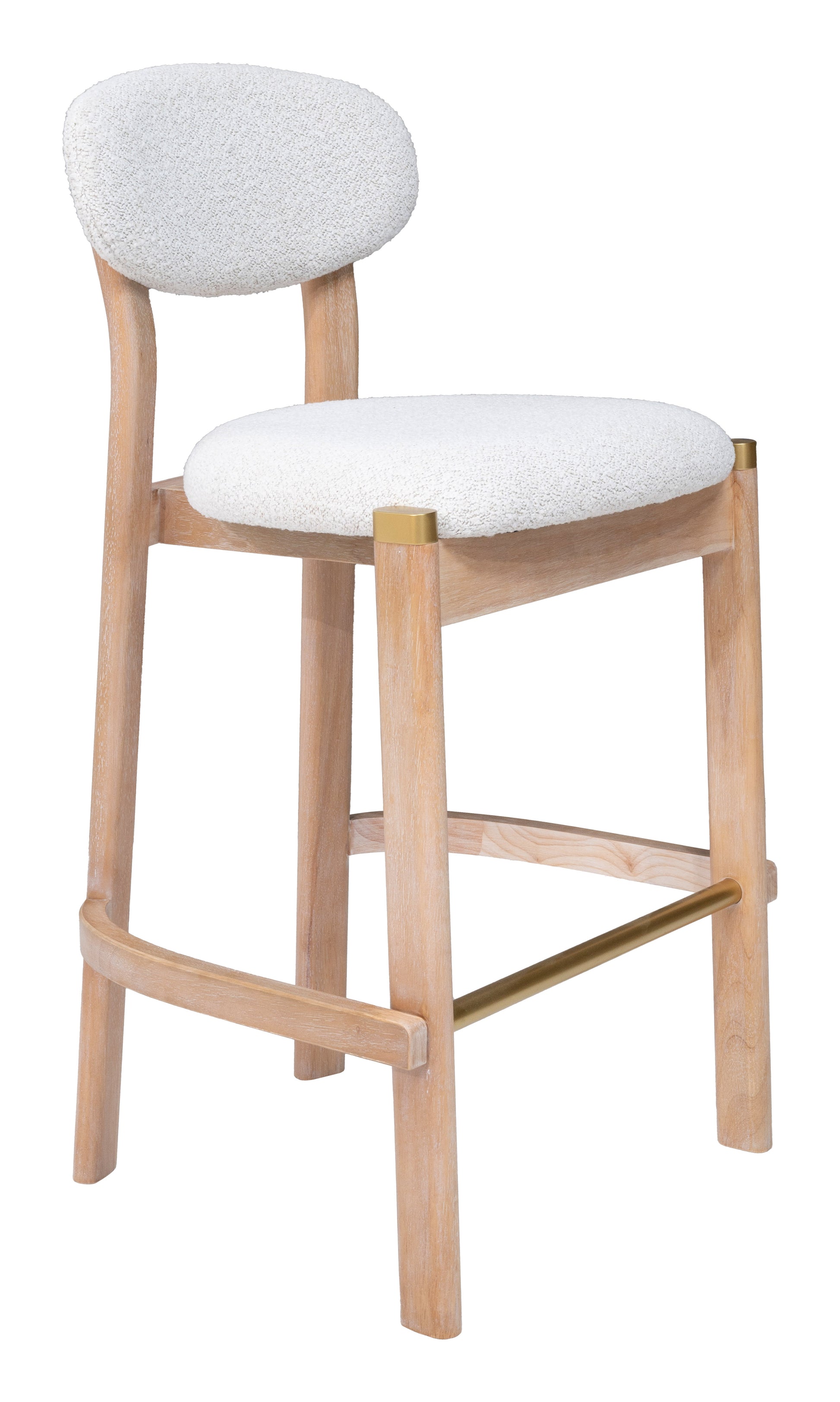 Rilou Barstool (Set of 2) White & Natural - 6