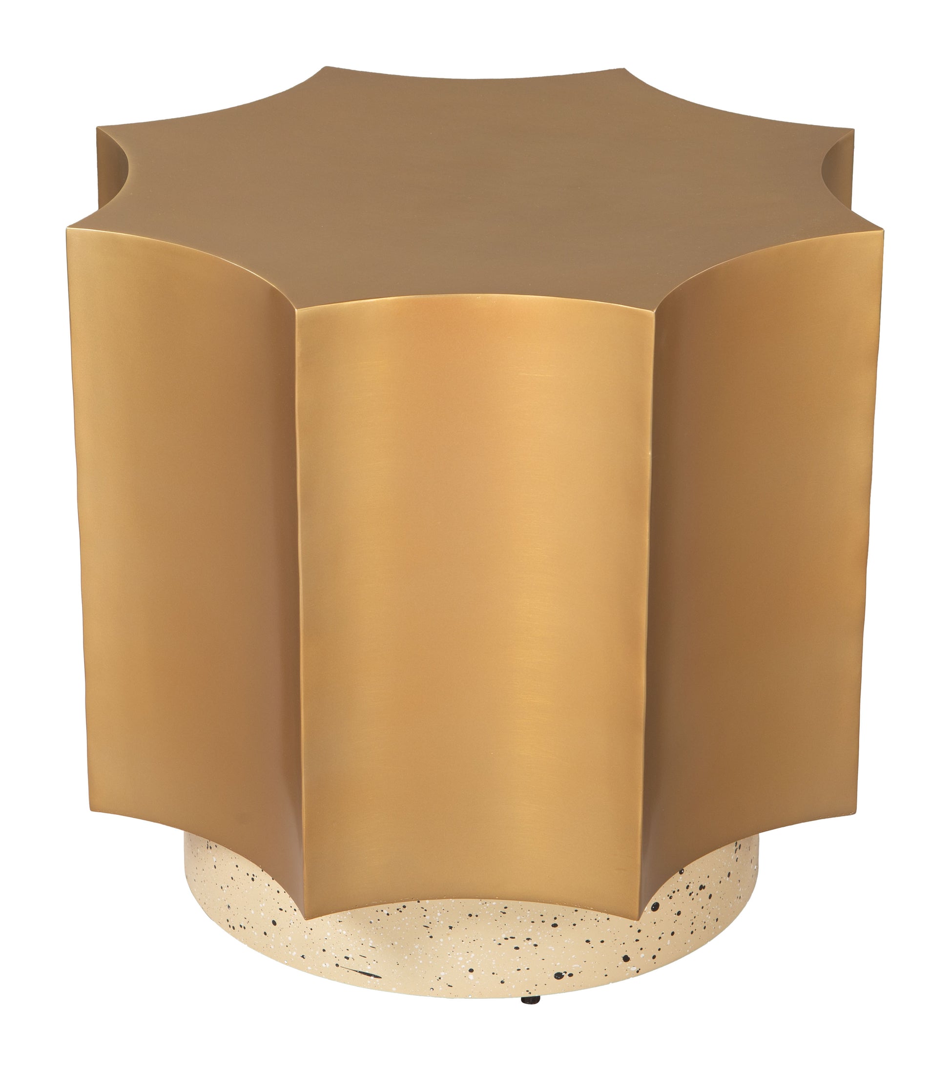 Osam Side Table Gold & Beige - 3