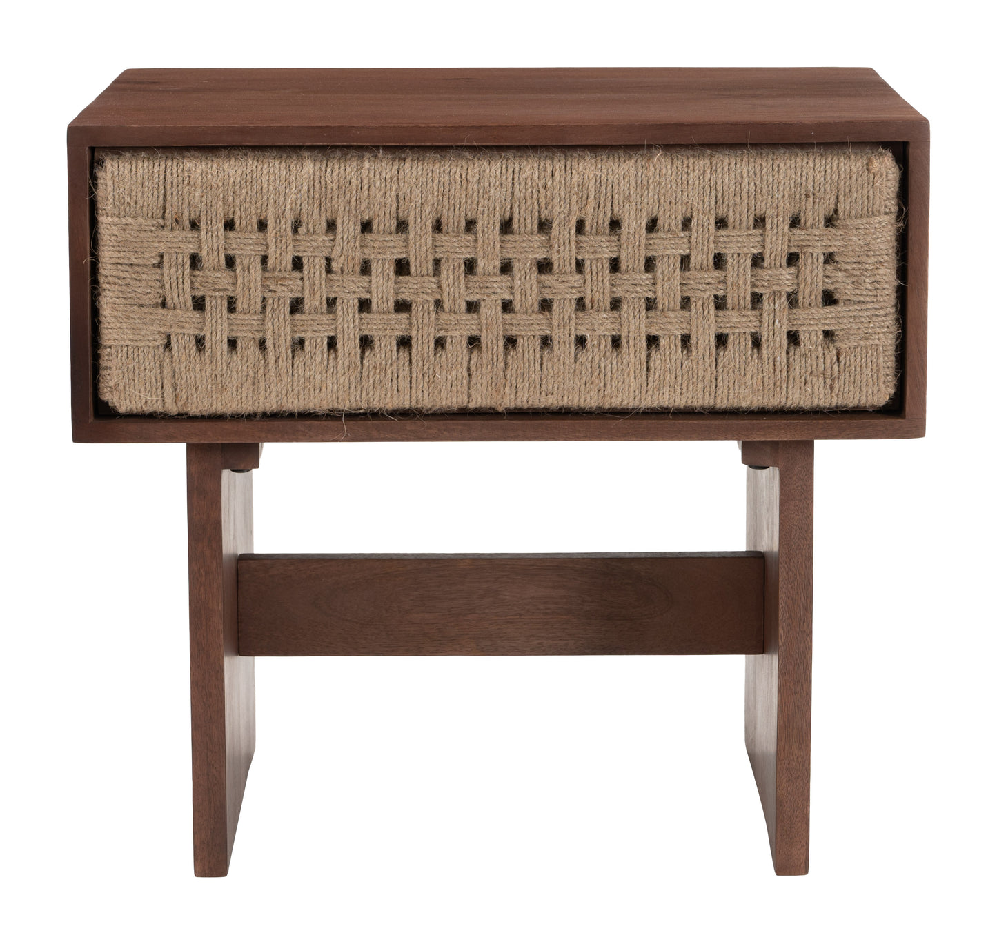 Amaria Nightstand Natural & Walnut - 3