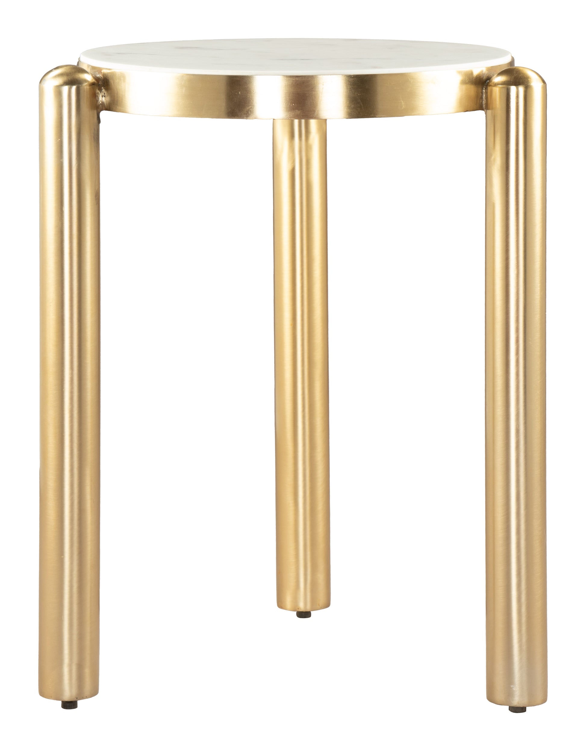 Noan Side Table White & Gold - 2
