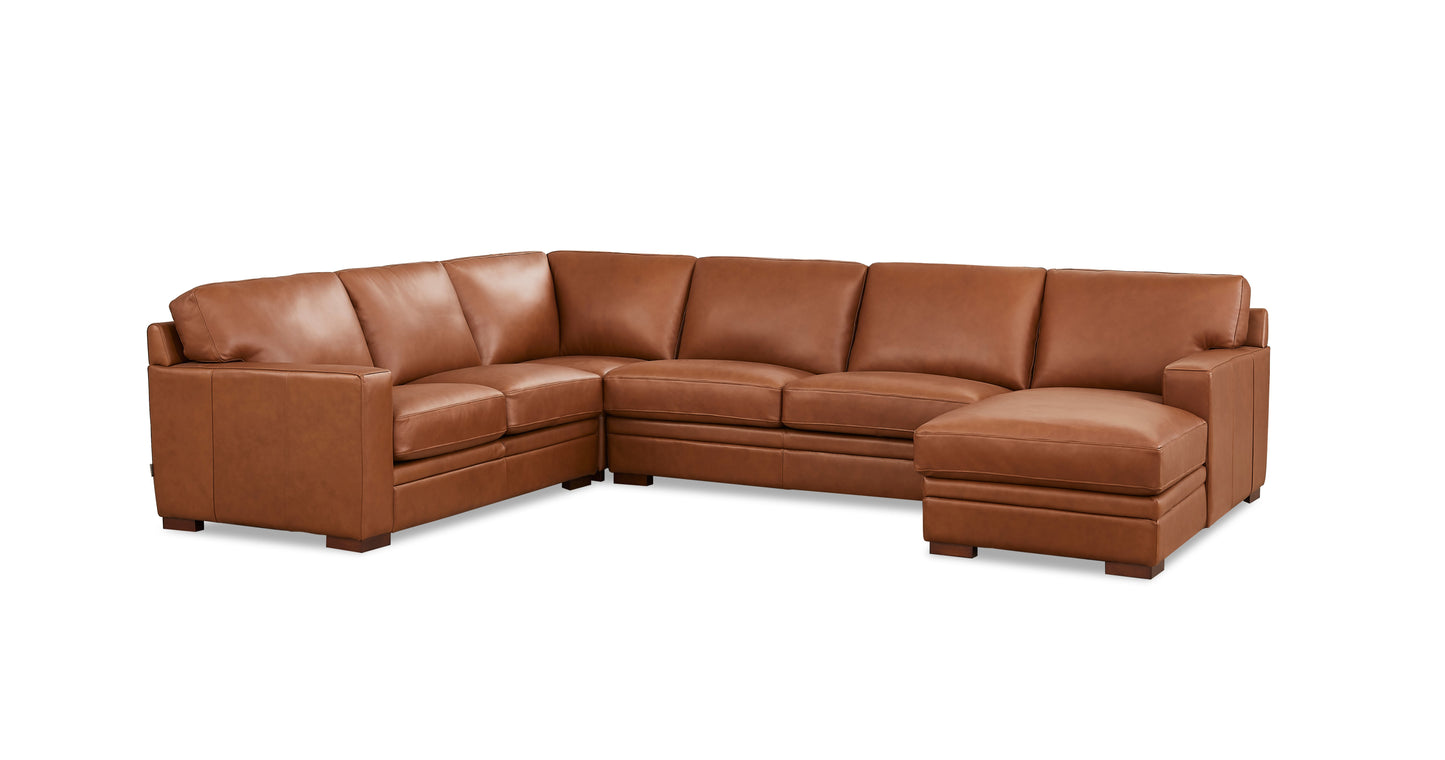 Dillon Right Chaise Sectional Nutmeg Brown
