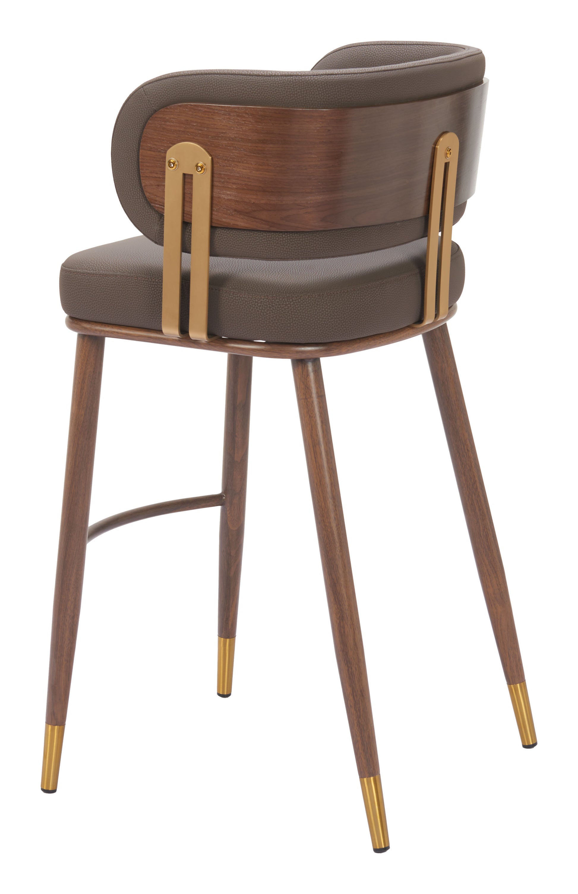 Brew Barstool Brown & Walnut - 5