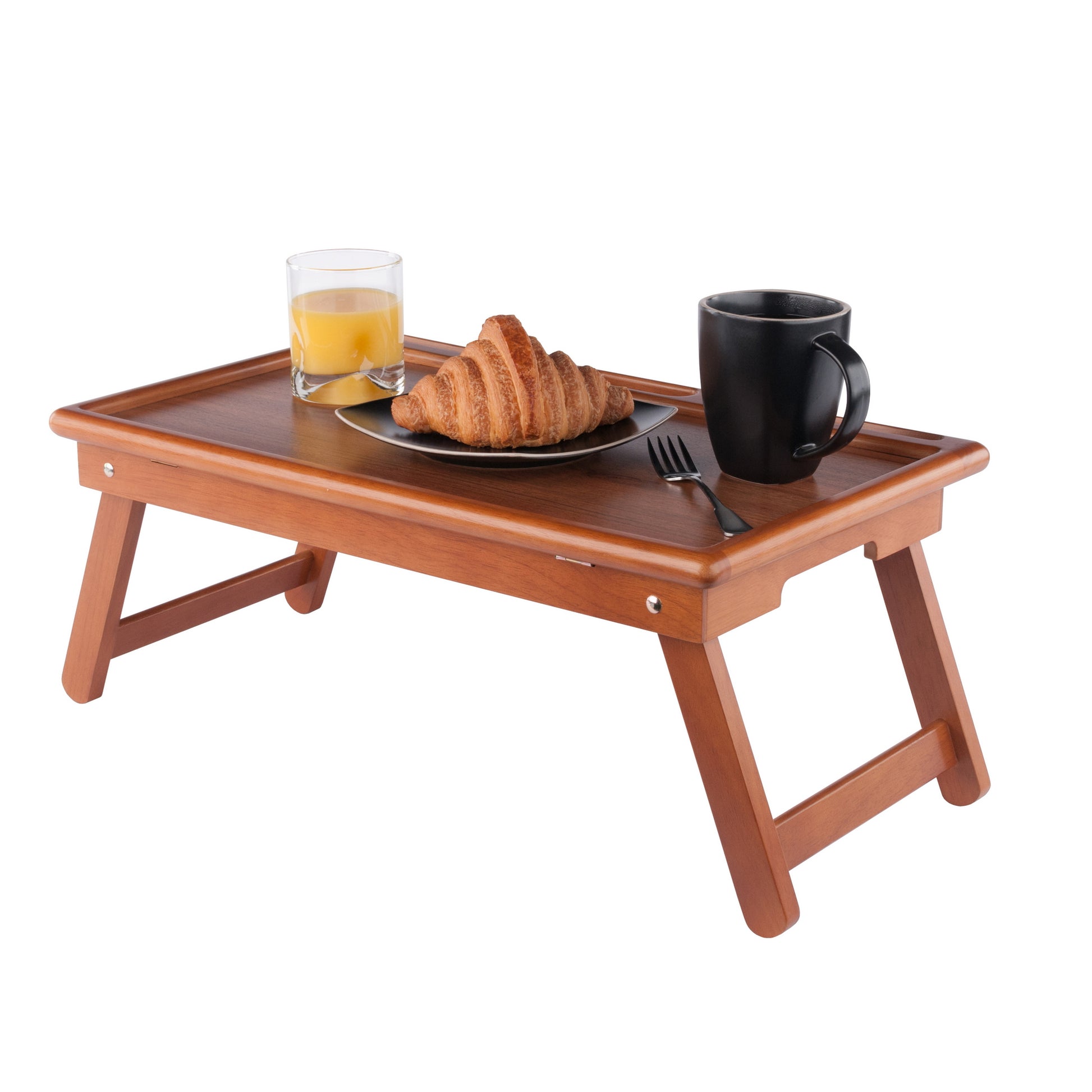 Arlo Breakfast Tray with Flip Top, Teak