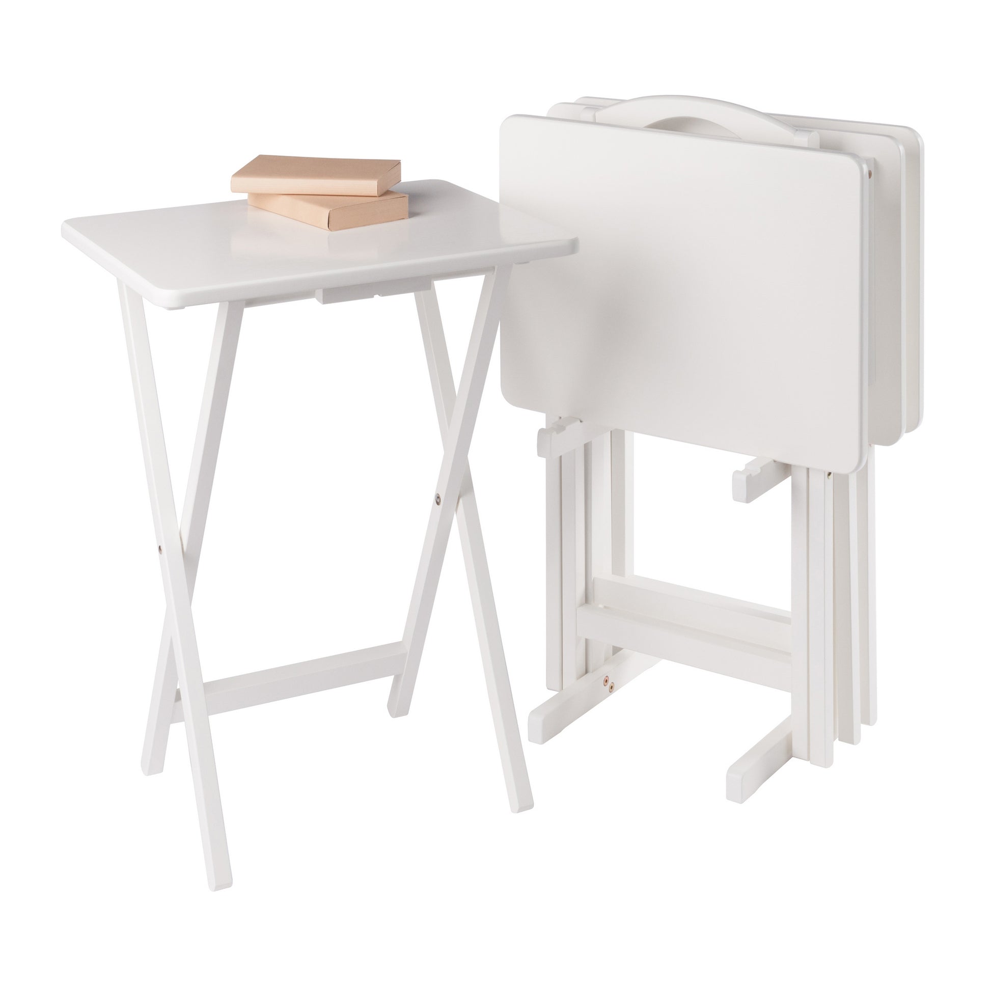 Alex 5-Pc Snack Table Set, White