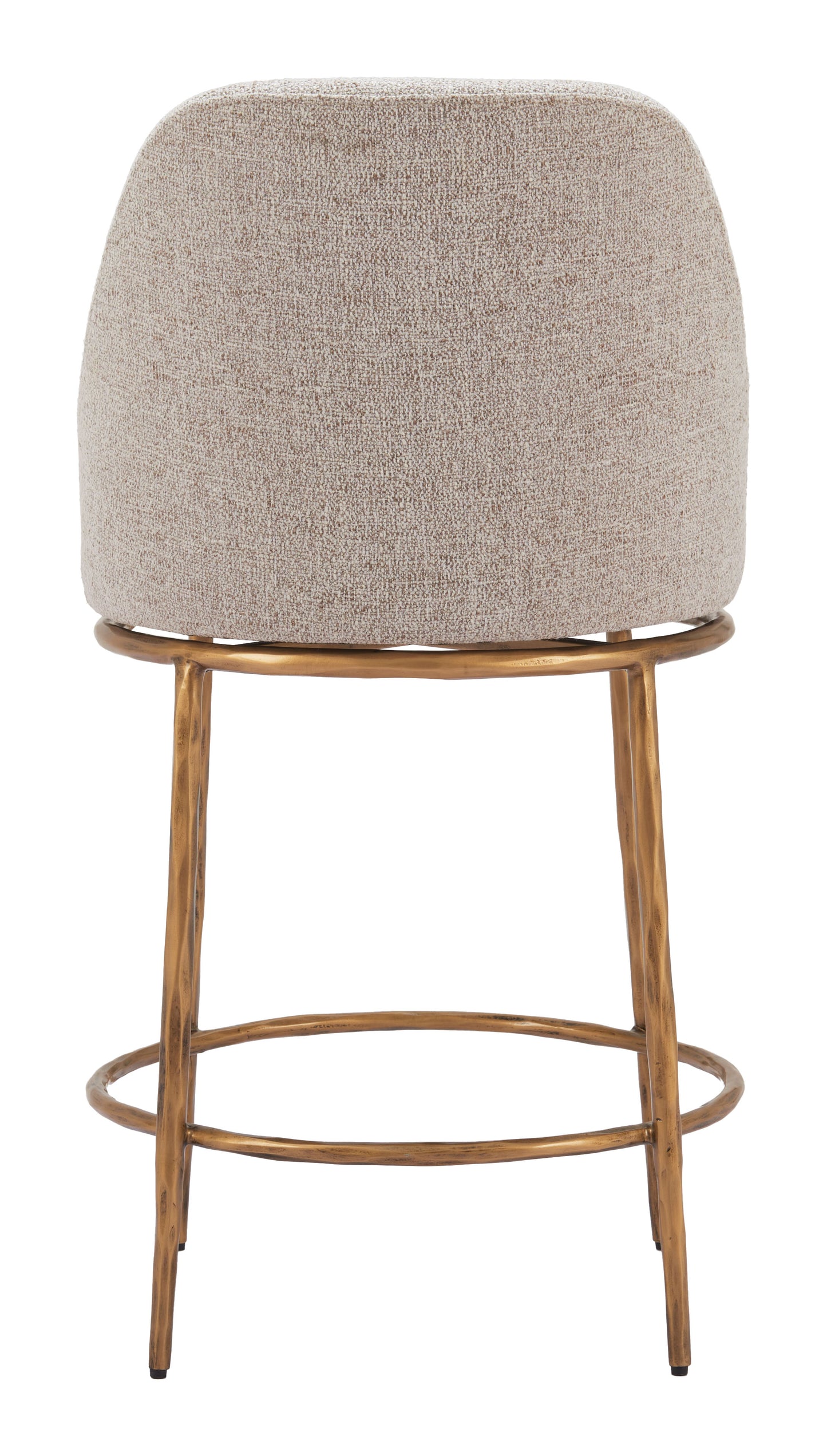 Nordhavn Swivel Counter Stool Beige & Gold - 4