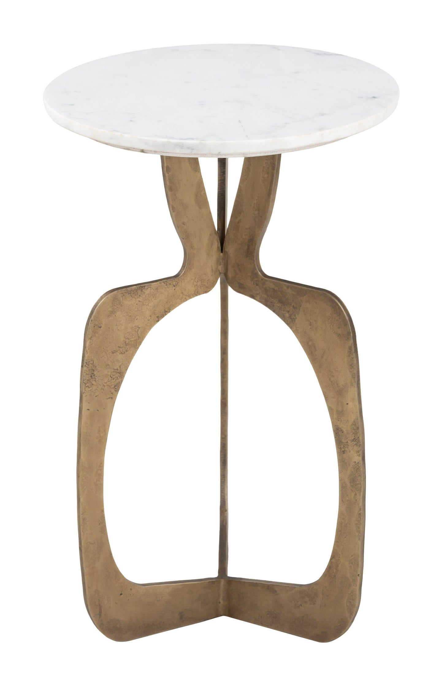 Ophelia Side Table White & Brass - 3