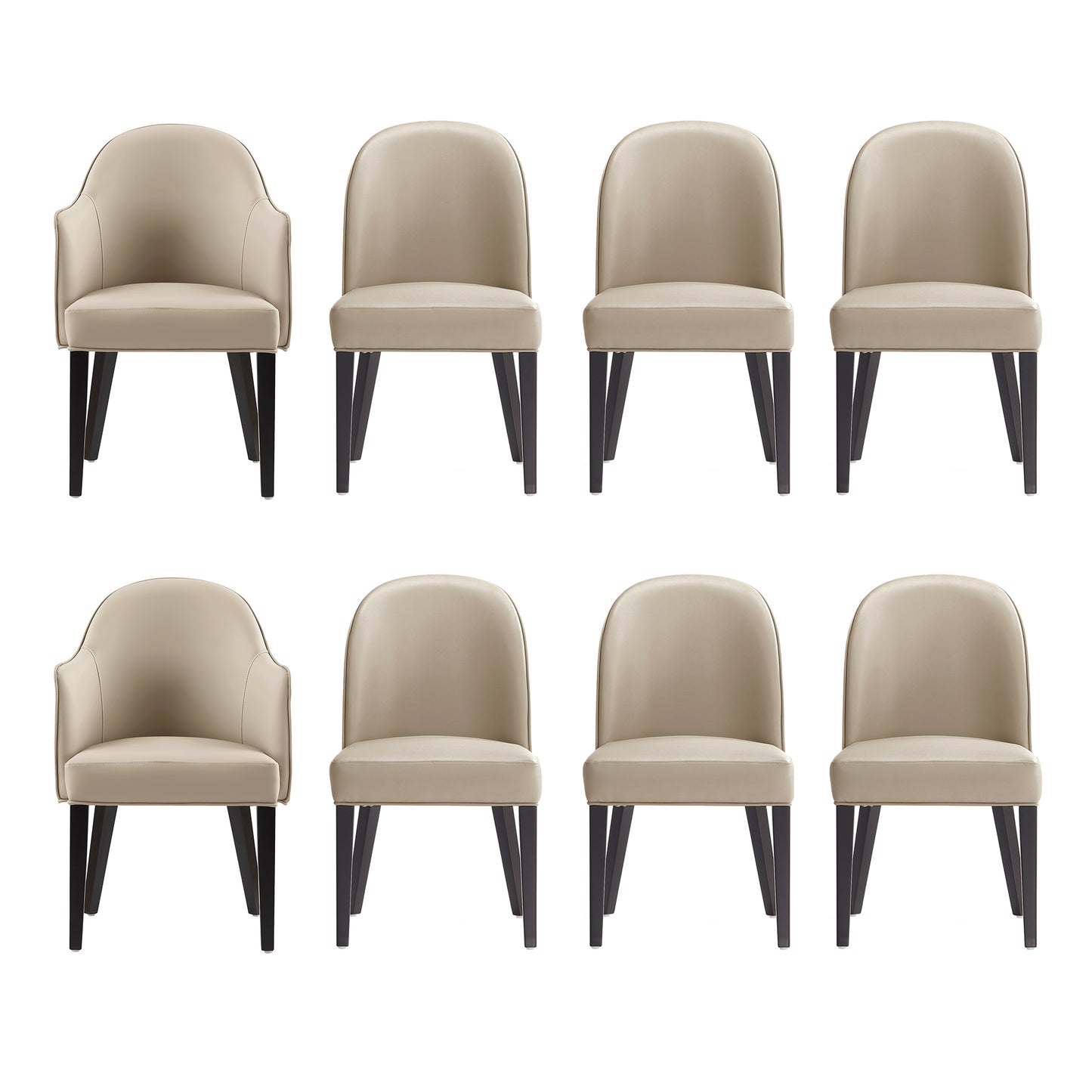Hillman Modern 8-Piece Dining Chair Set in Sand 8-DC087AR2-SD