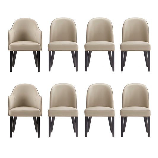 Hillman Modern 8-Piece Dining Chair Set in Sand 8-DC087AR2-SD