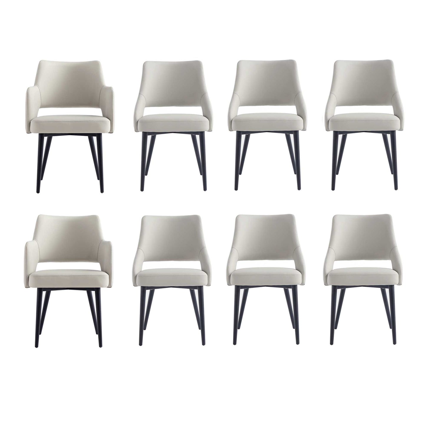 Tremont Modern 8-Piece Dining Chair Set in Stone Gray 8-DC104-ST