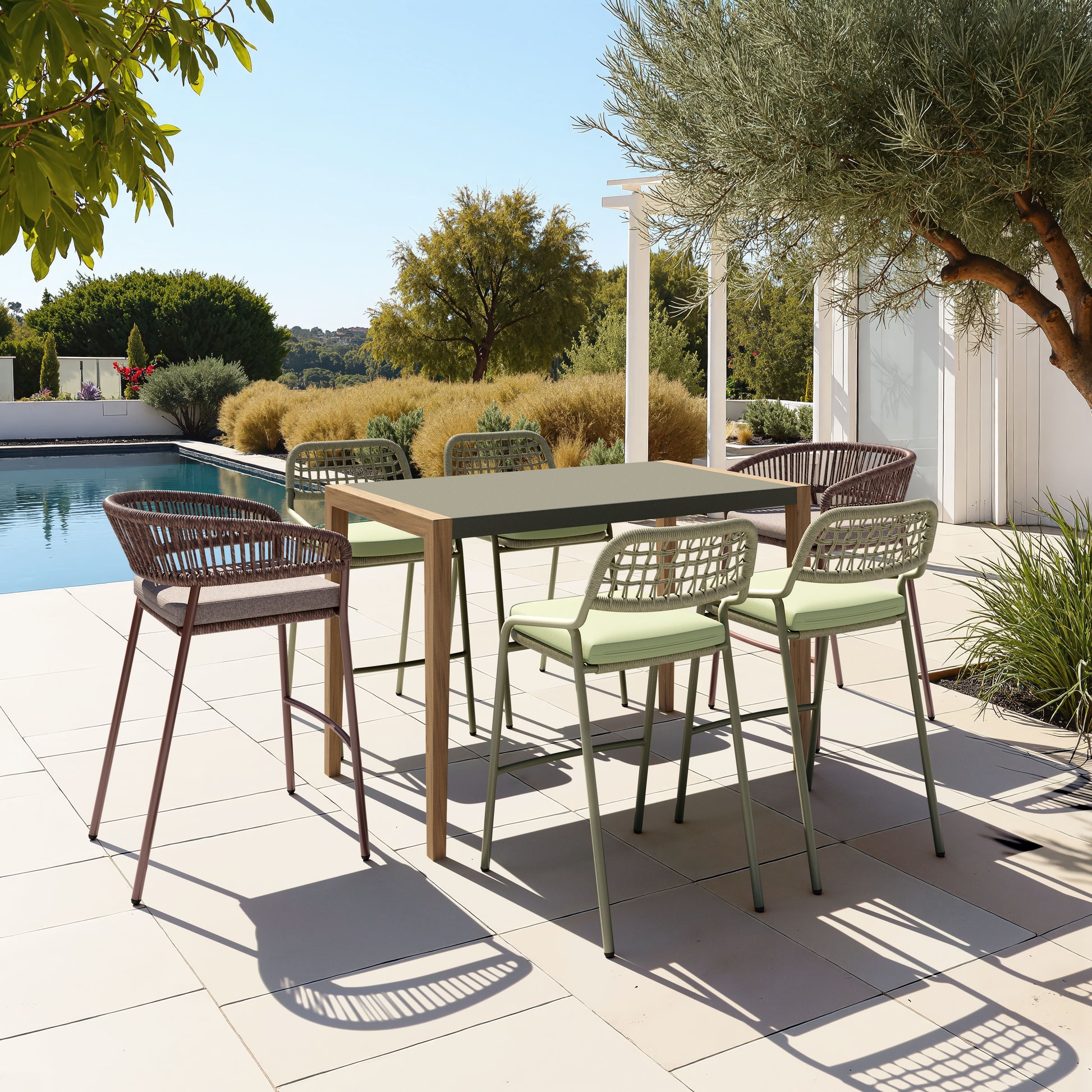 Rio Barstool (Set of 2) Green - 10