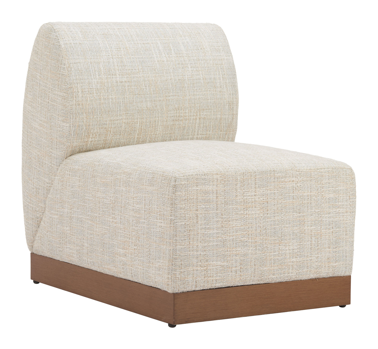 Christy Armless Chair Beige - 6