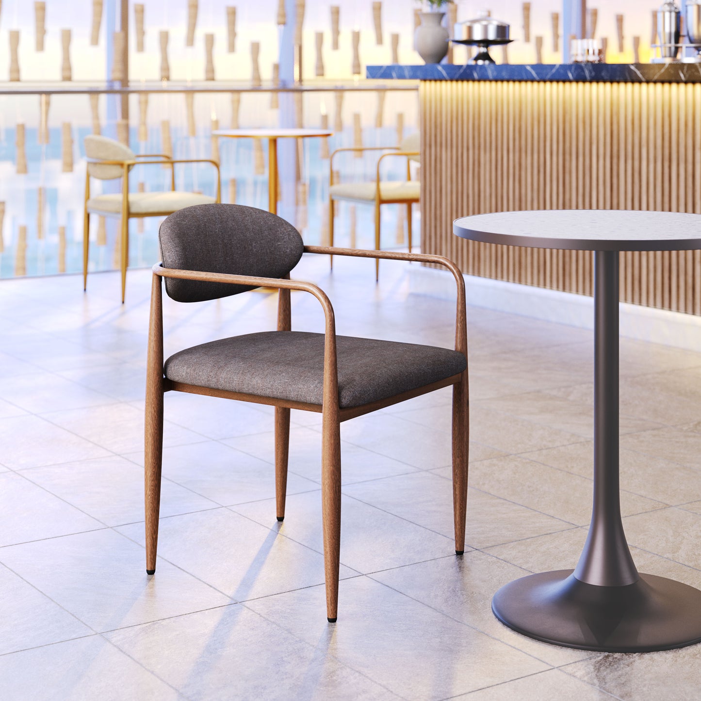 Zens Dining Chair (Set of 2) Truffle Gray - 9
