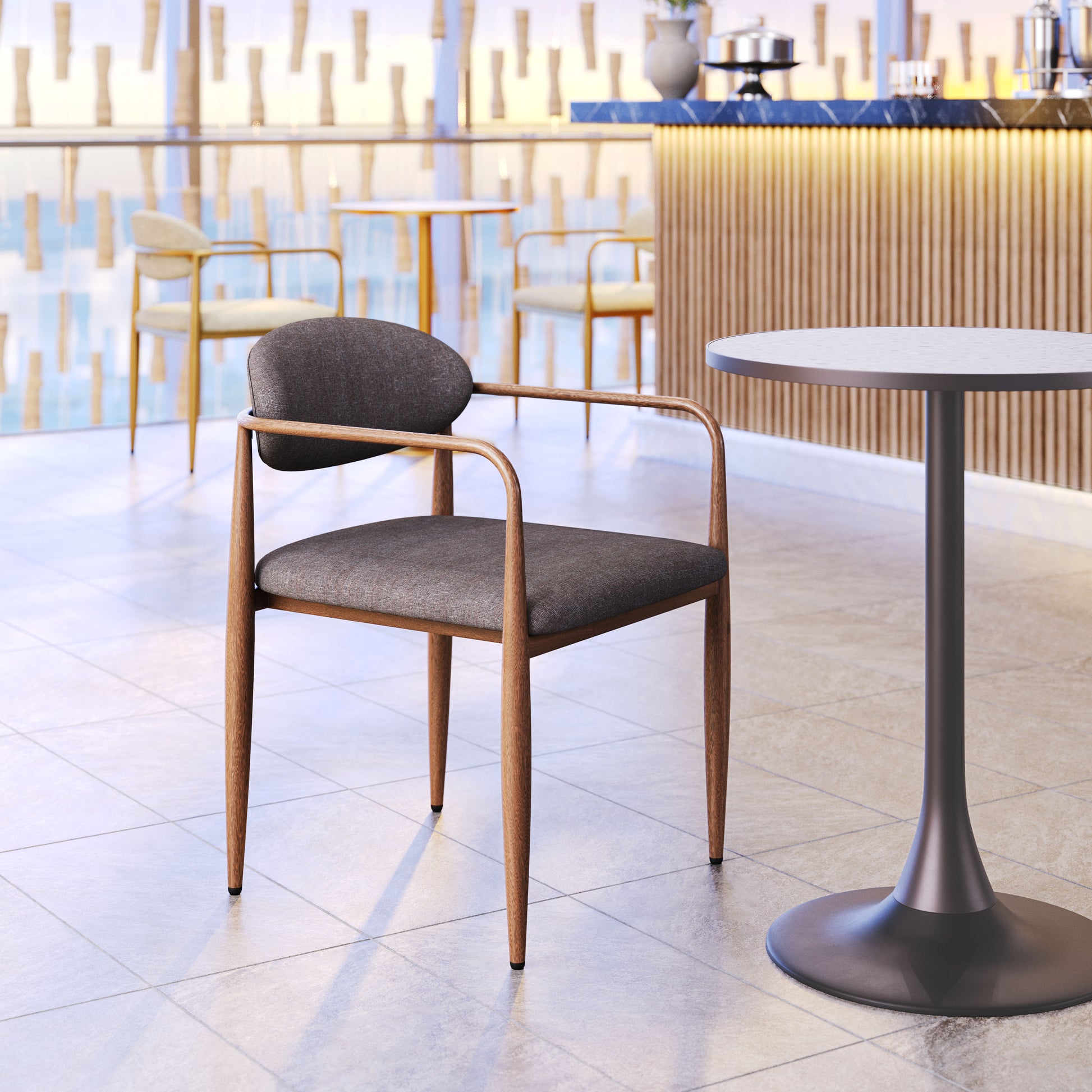 Zens Dining Chair (Set of 2) Truffle Gray - 9