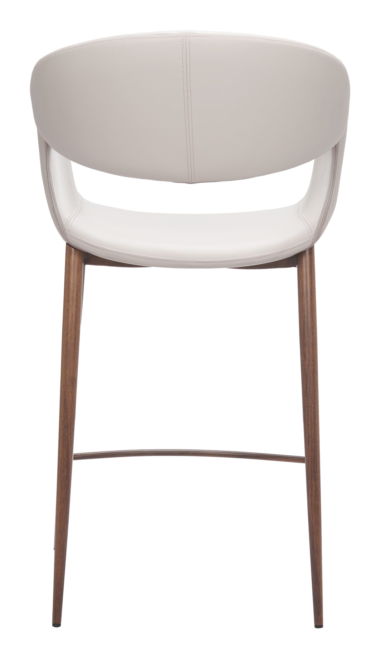 Limay Counter Stool Beige & Walnut - 4