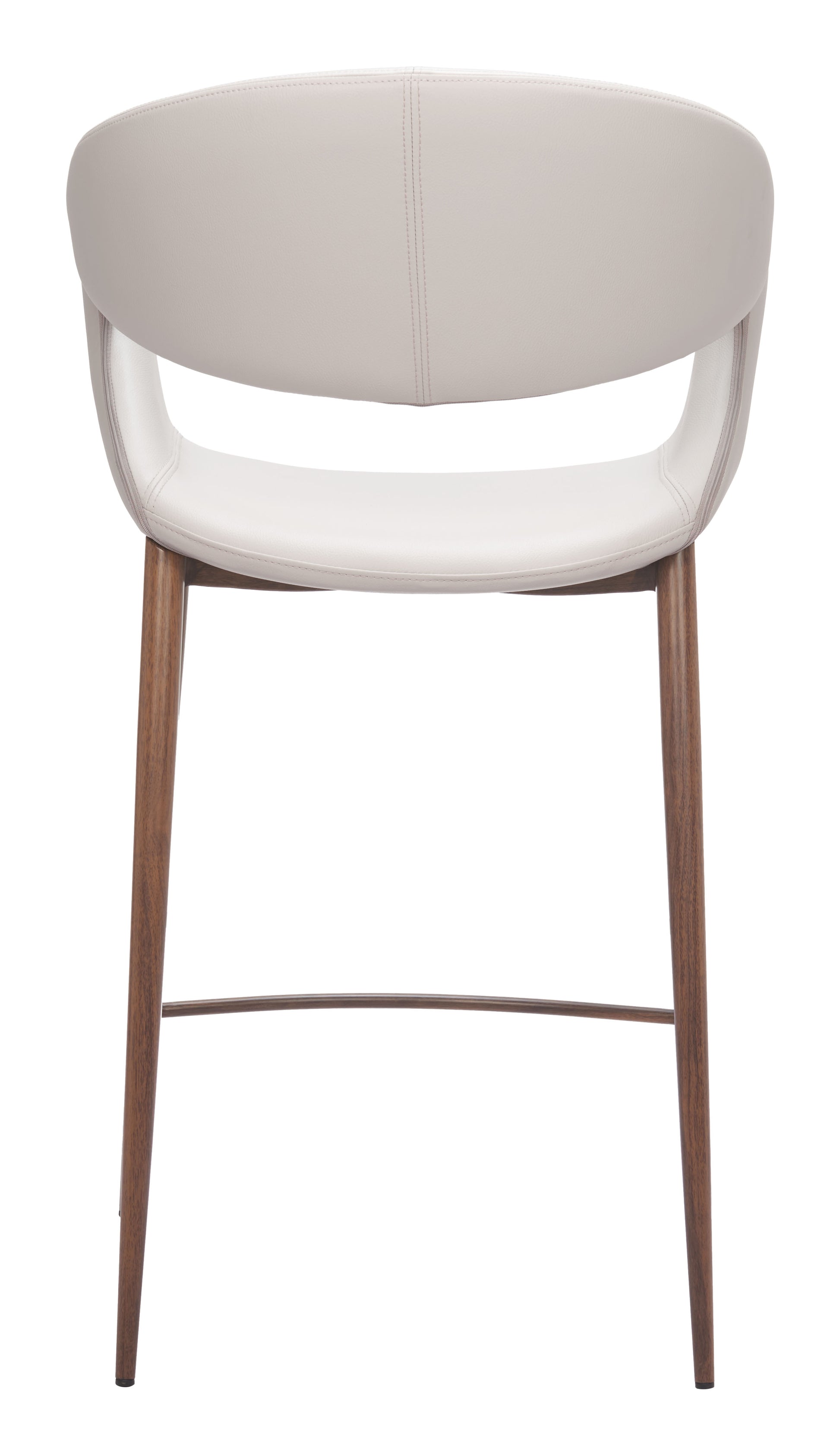 Limay Counter Stool Beige & Walnut - 4