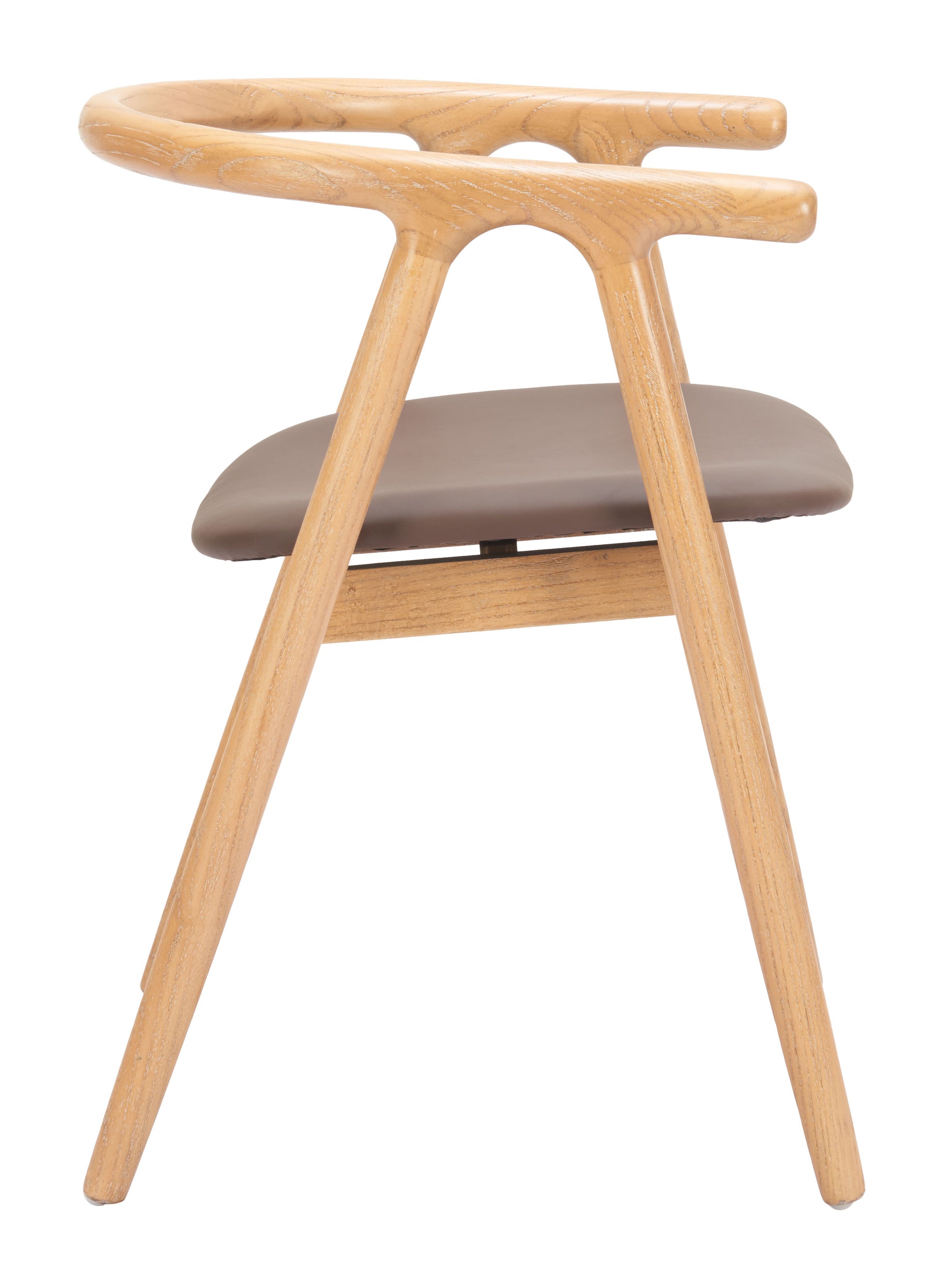 Peker Dining Chair (Set of 2) Brown & Natural - 2