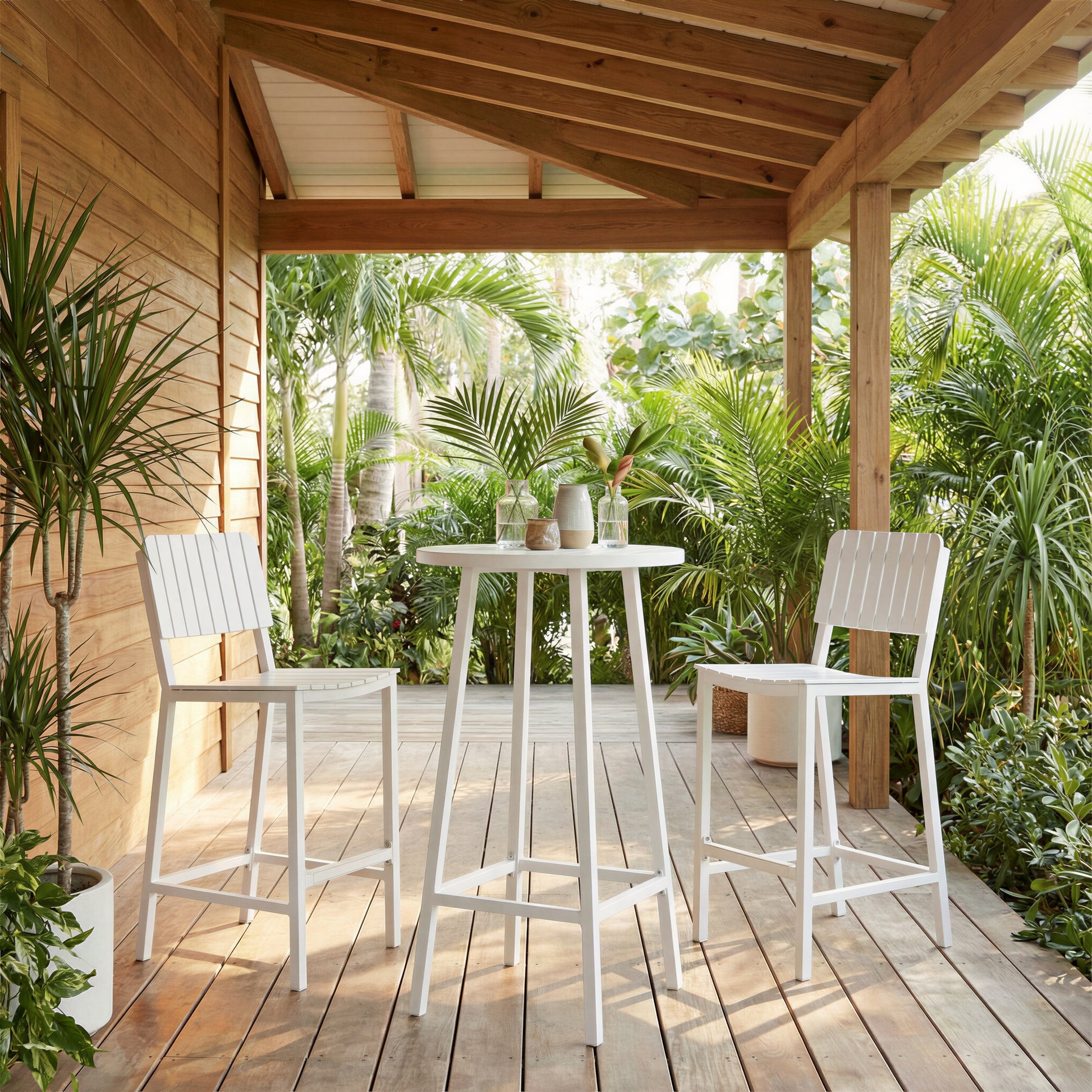 Kayu Barstool White - 9