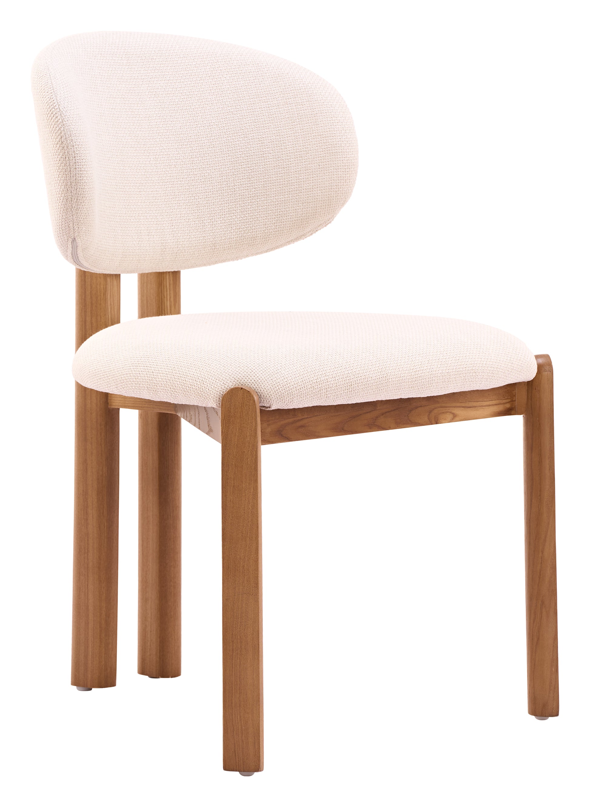 Rosetta Dining Chair (Set of 2) Beige & Walnut