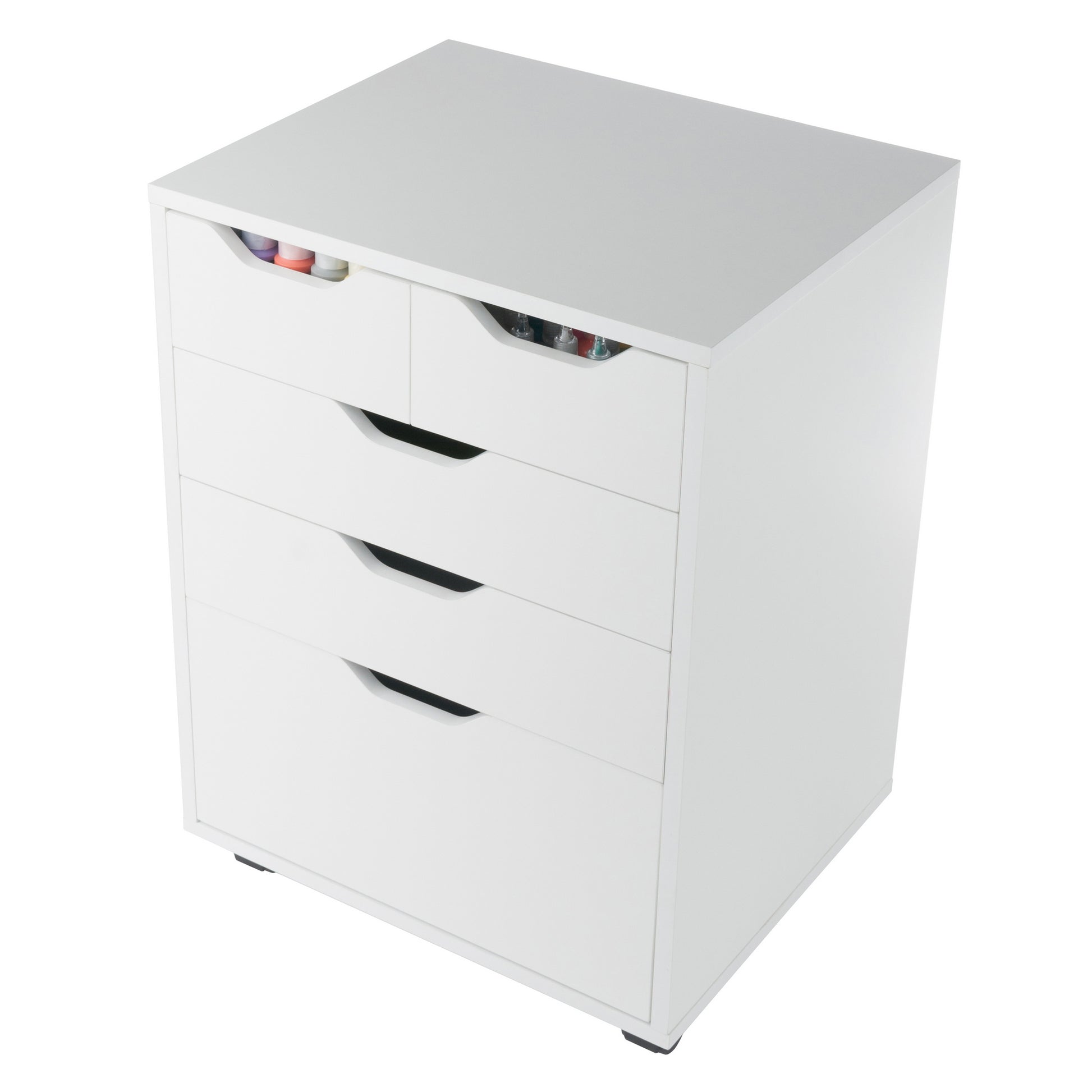 Halifax Bins & Drawers Storage Mobile Cabinet, White