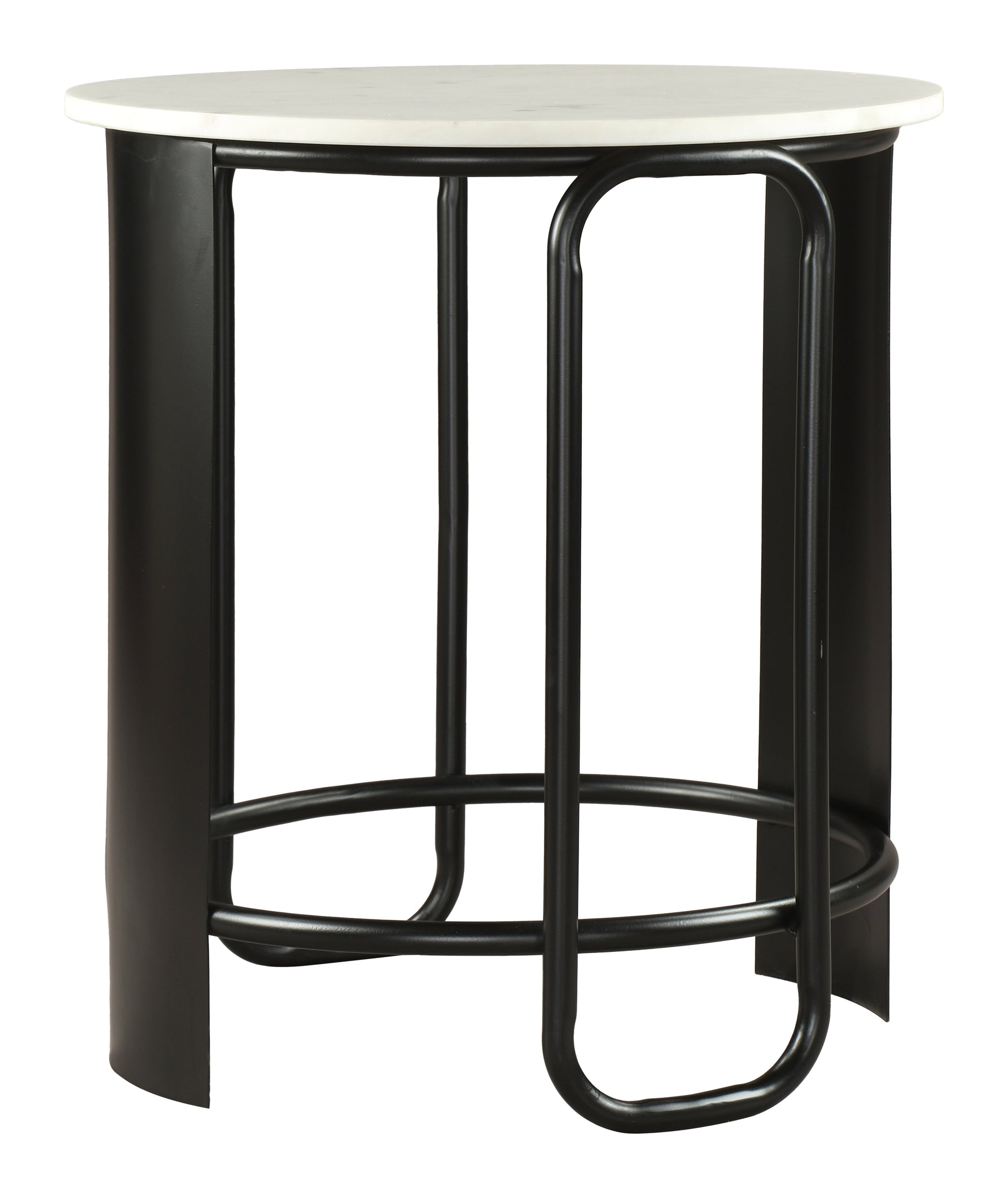 Obel Side Table White & Black - 2