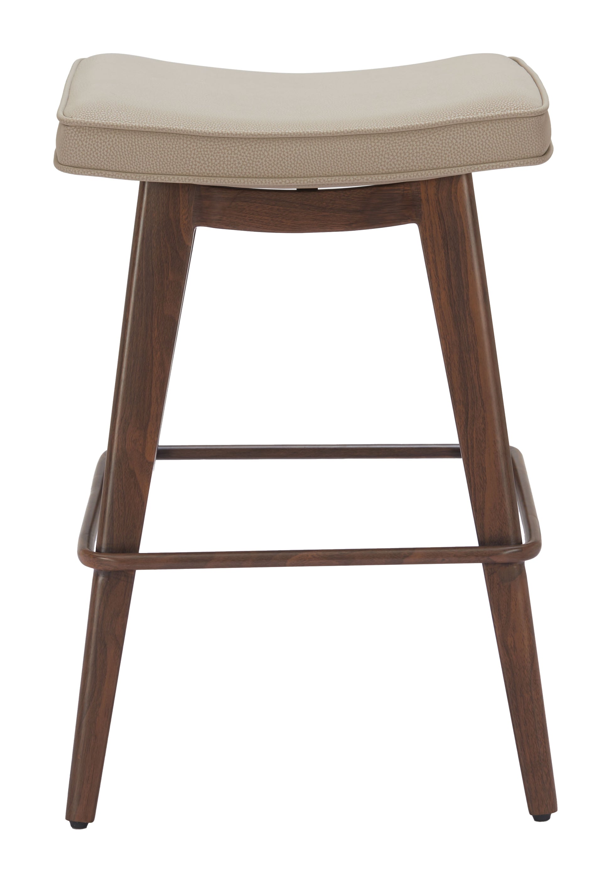 Divat Counter Stool (Set of 2) Beige & Walnut - 3