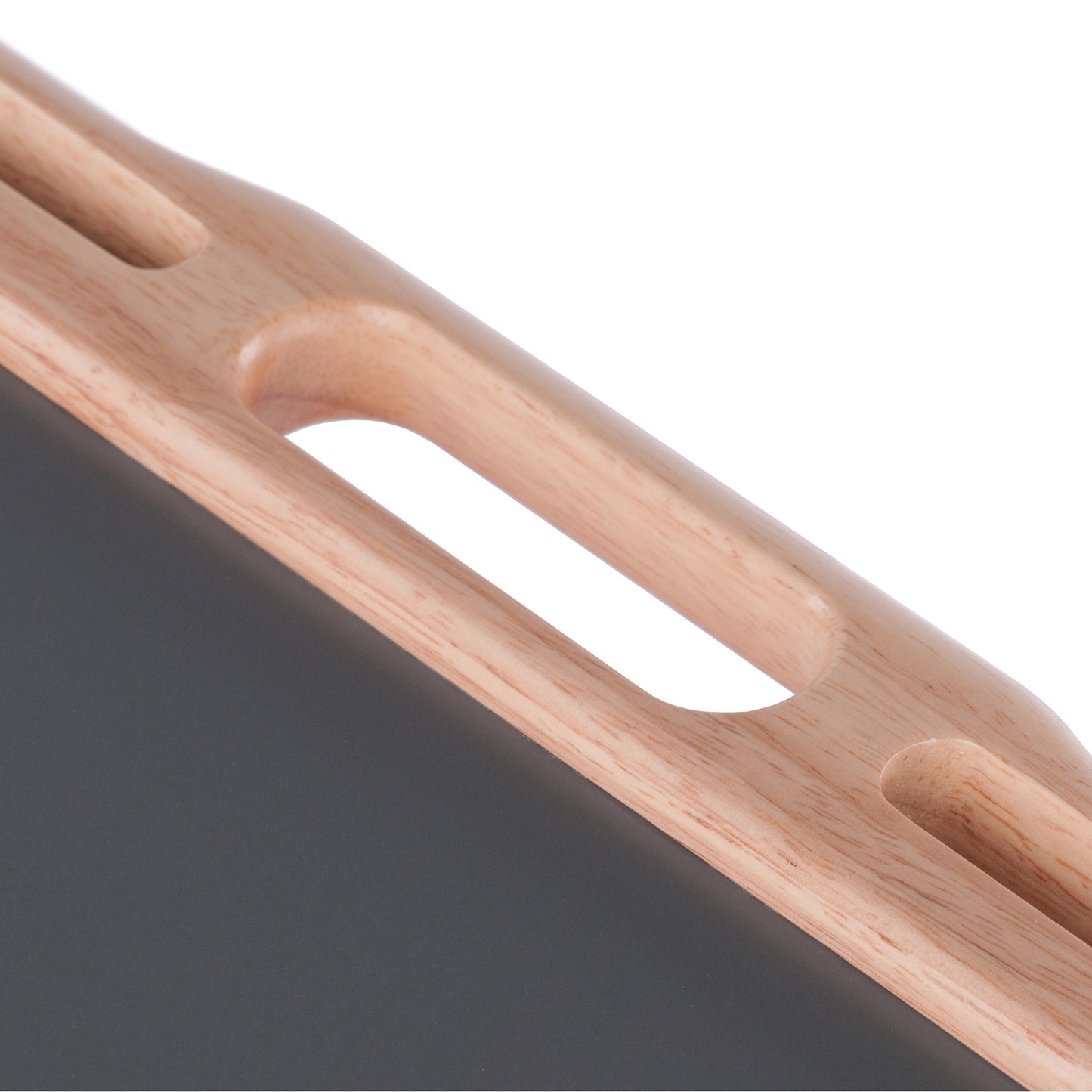Arlo Breakfast Tray with Flip Top, Gray and Natural
