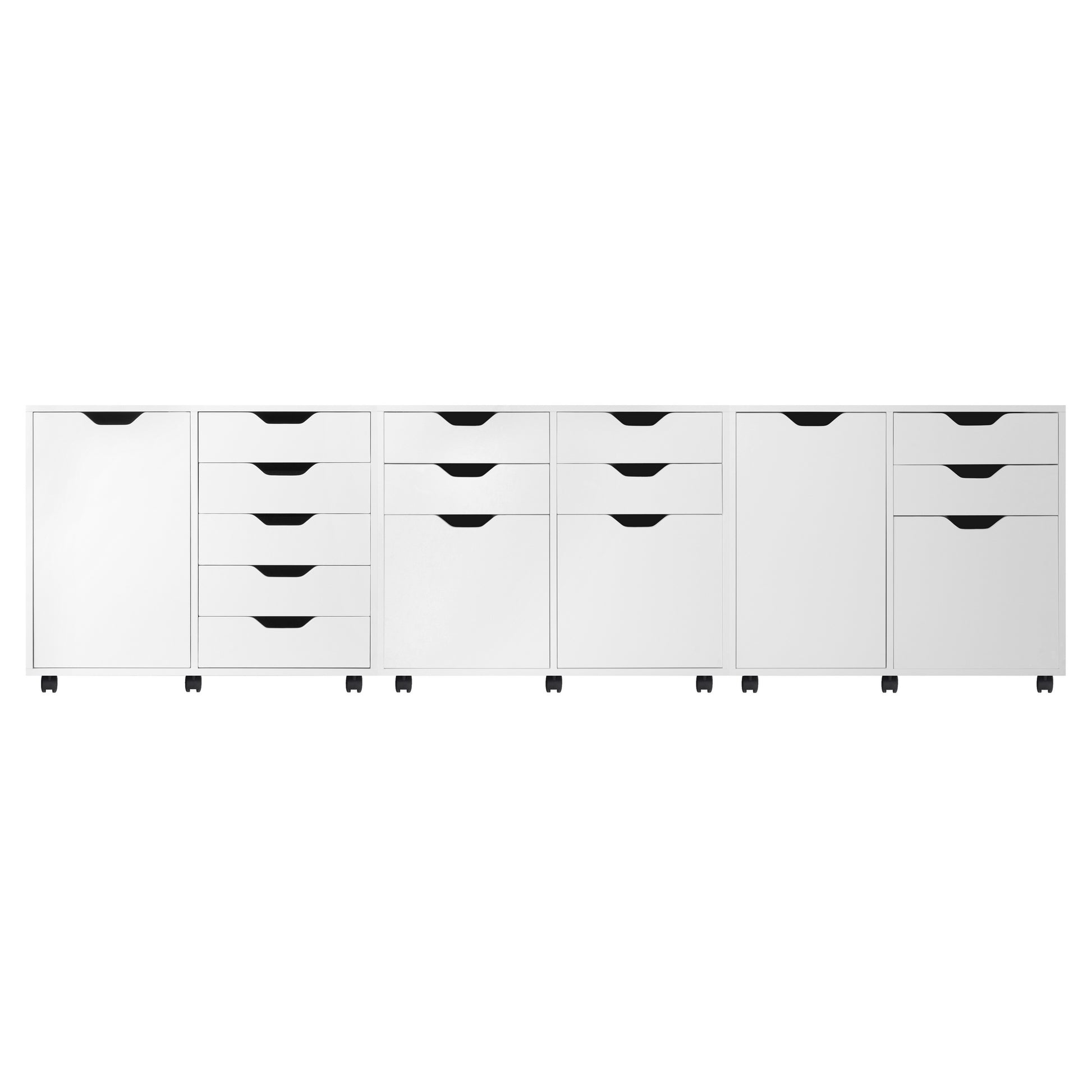 Halifax 3-Pc Cabinet Set with File Drawer, White